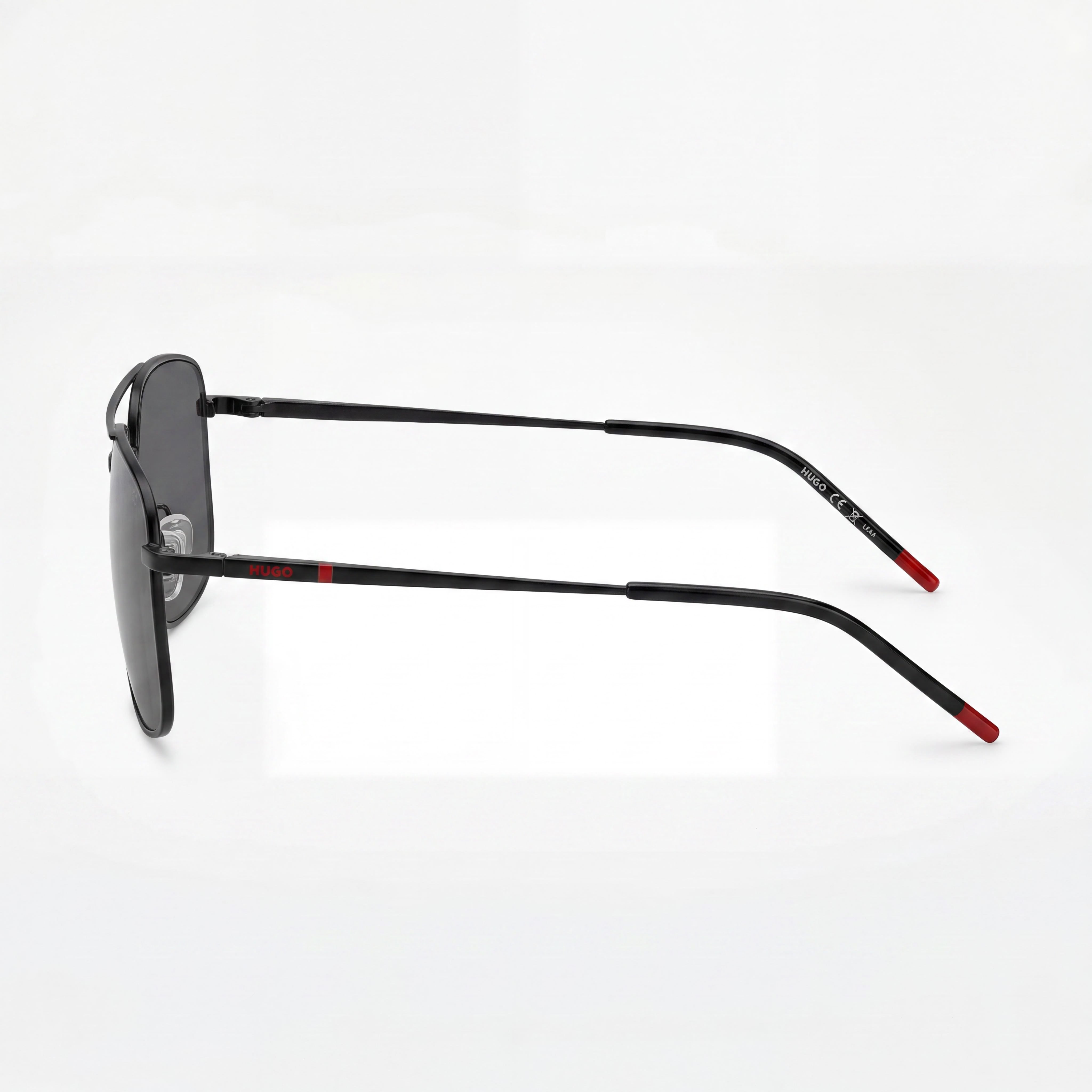 HUGO Men's Hg 1287/S Acetate Red Frame Clear Lens 100% UV Protection Sunglasses, Photo 3