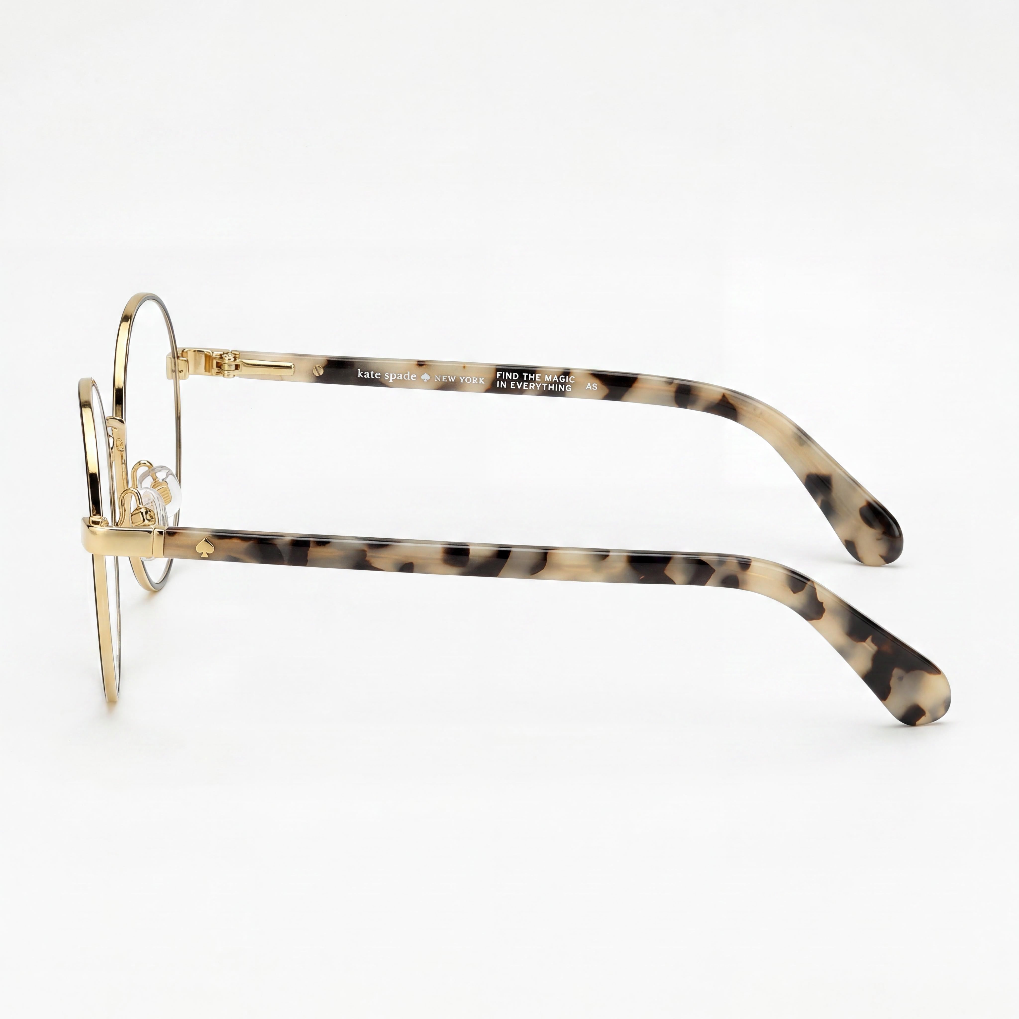 kate spade new york MARCIANN Women's Eyeglasses featuring a Black Gold Plastic Frame, Size 49-19-140mm, Photo 2