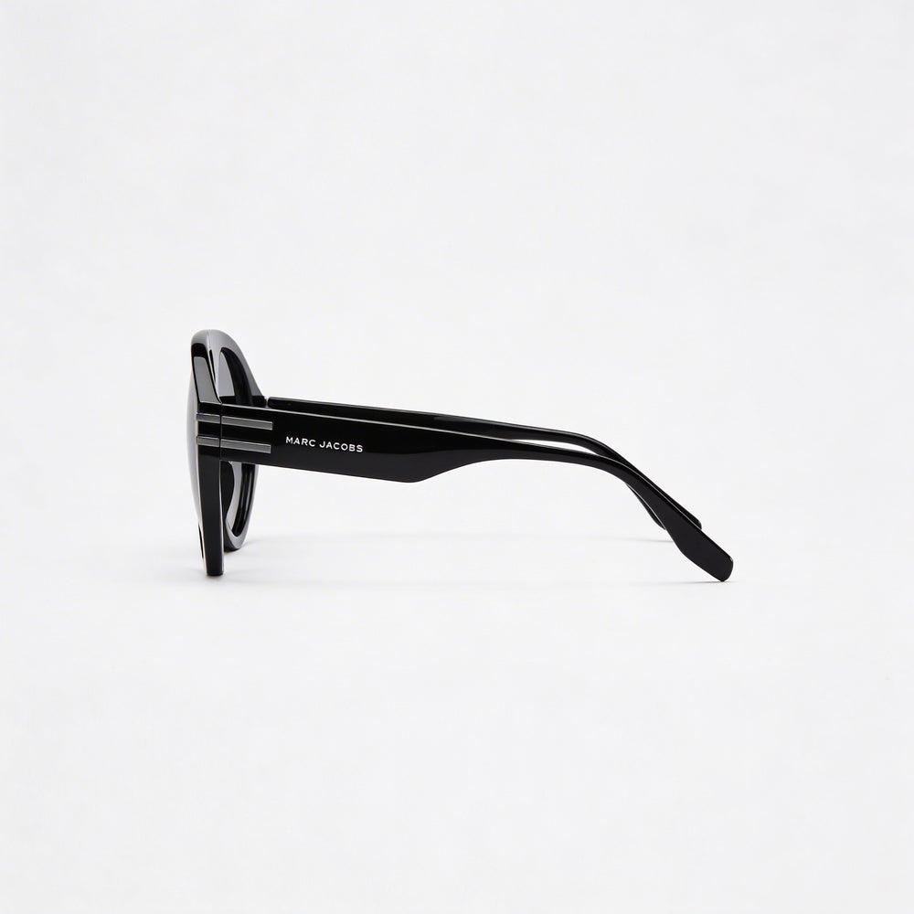 Marc Jacobs Casual Men's Acetate Sunglasses with Black Dark Ruthenium Frame and Dark Grey Shaded Lenses 58mm