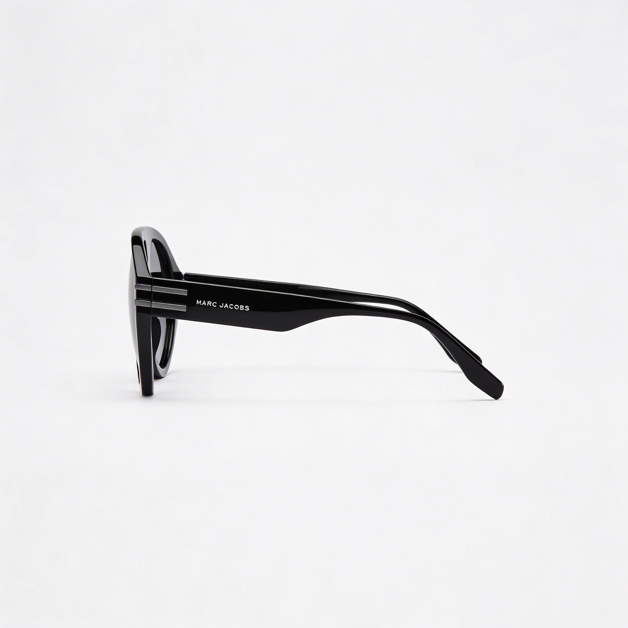 Gafas de sol informales de acetato Marc Jacobs para hombre con montura rutenio oscuro negro y lentes sombreadas gris oscuro de 58 mm, Photo 3