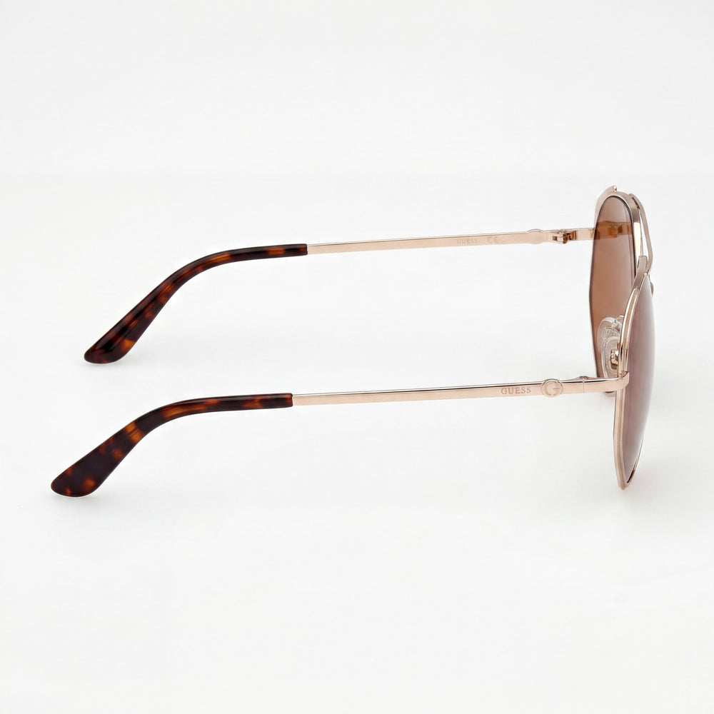 GUESS GU00219 Women's Matte Pale Gold Metal Frame with Gradient Gold Lenses Sunglasses 59mm