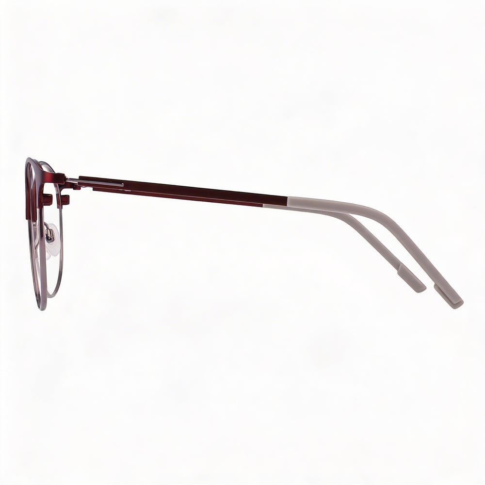 Gafas Flexon E1142 unisex, montura de metal, lentes ciruela medianoche mate, 51 mm de calibre, 20 mm de puente, 145 mm de patillas
