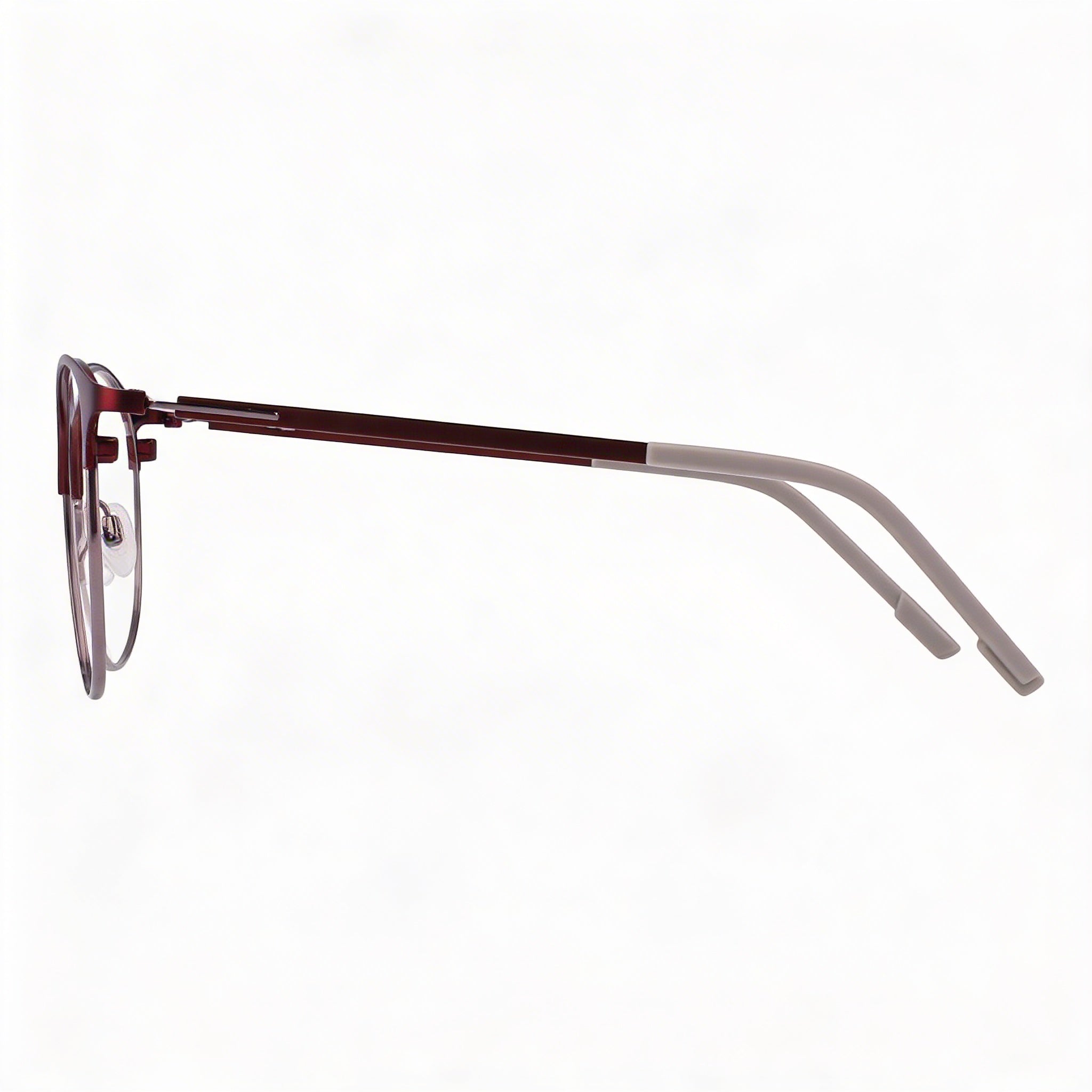 Flexon E1142 Unisex Metal Frame Eyeglasses Matte Midnight Plum Lens 51mm Bridge 20mm Temples 145mm, Photo 3