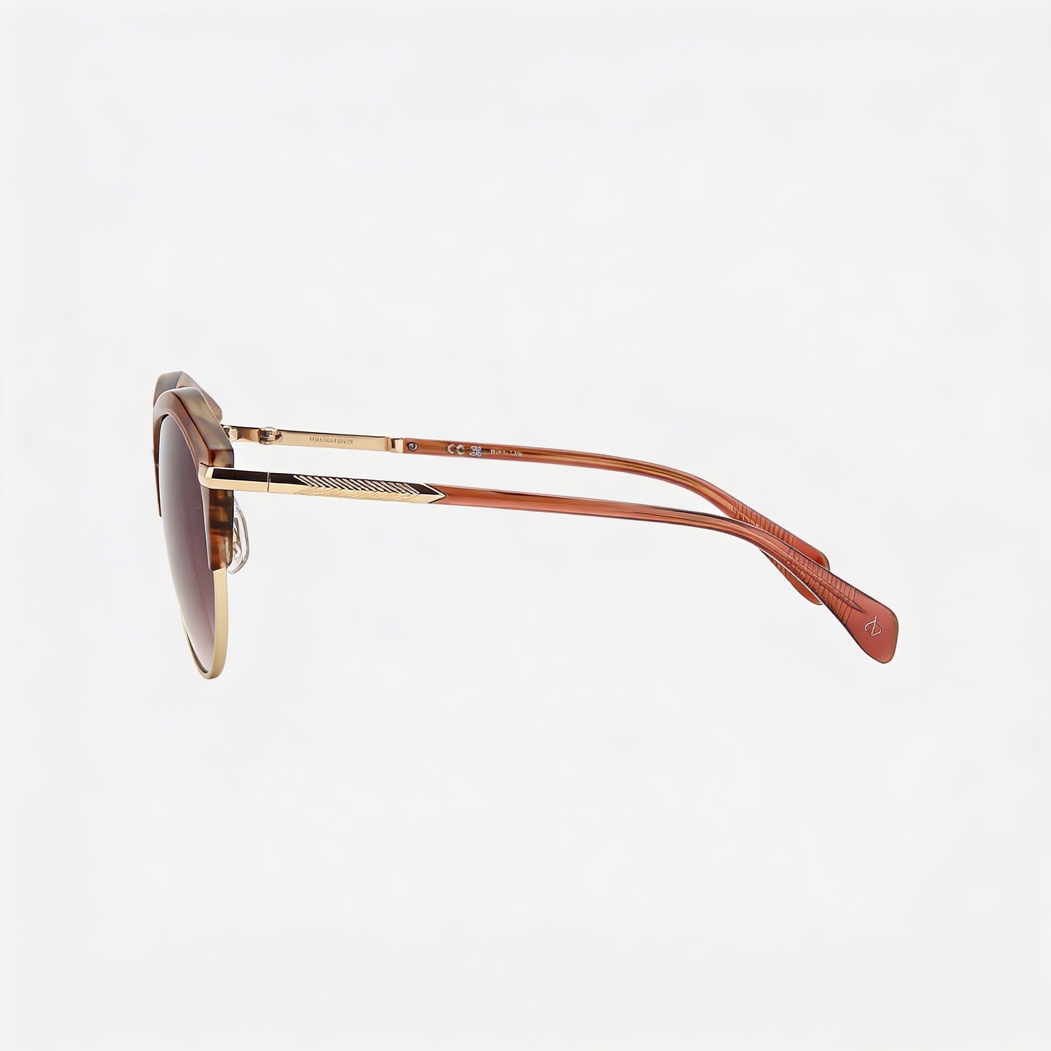 Gafas de sol de acero inoxidable para mujer Modern Heritage de rag & bone, color burdeos, rosa cuerno, 55 mm, con protección UV, Photo 3
