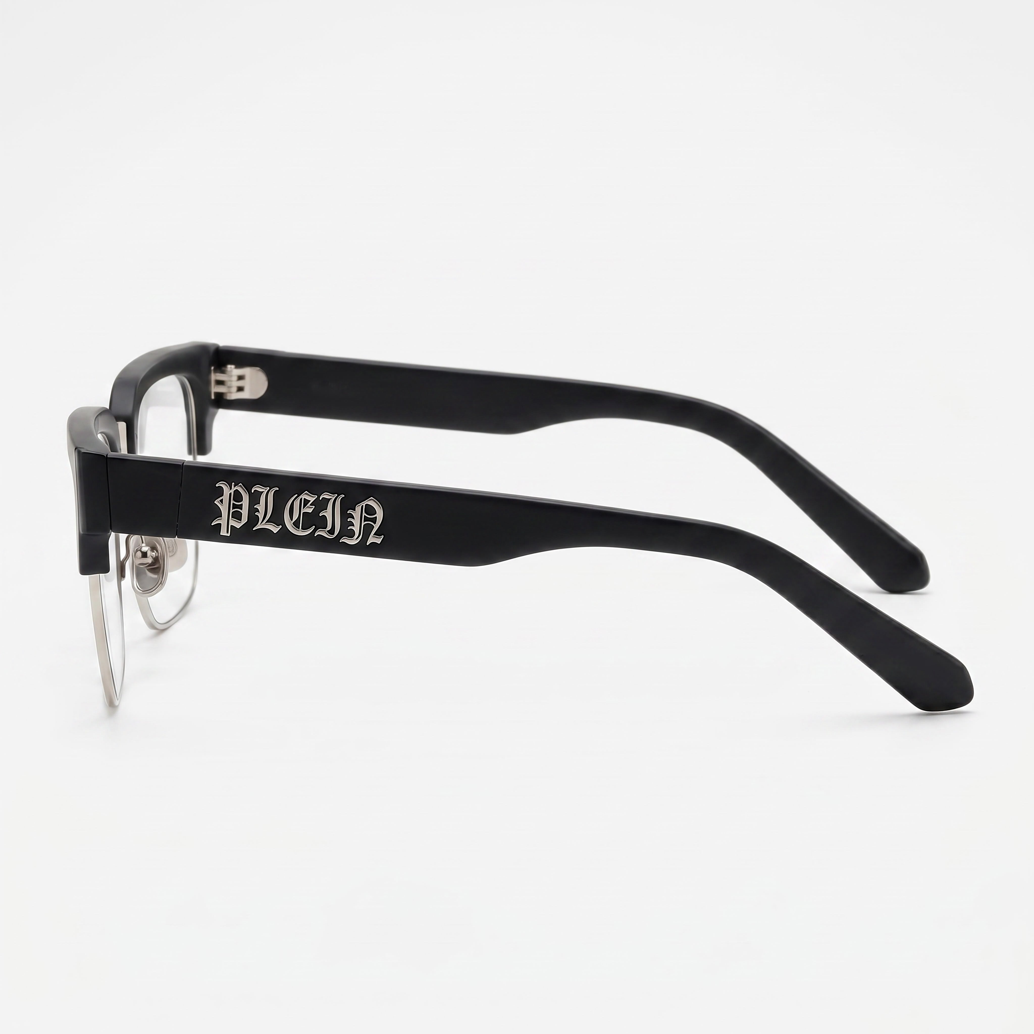 Philipp Plein Vpp113m Men's Metal Prescription Eyeglasses, Shiny Full Palladium, Size 53mm, Photo 2