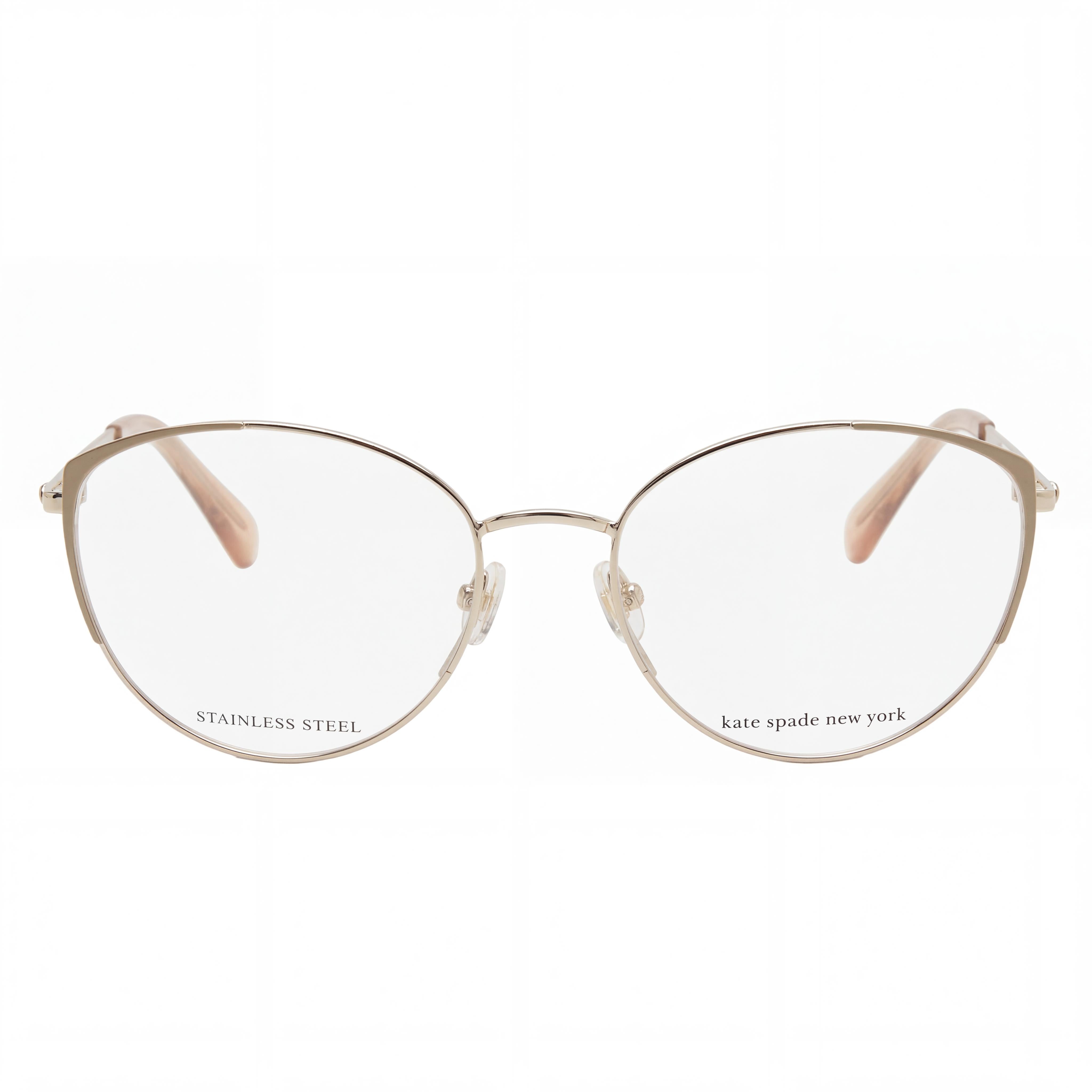 Gafas con montura metálica dorada estilo ojo de gato para mujer de Kate Spade New York, con diseño ligero, Photo 2