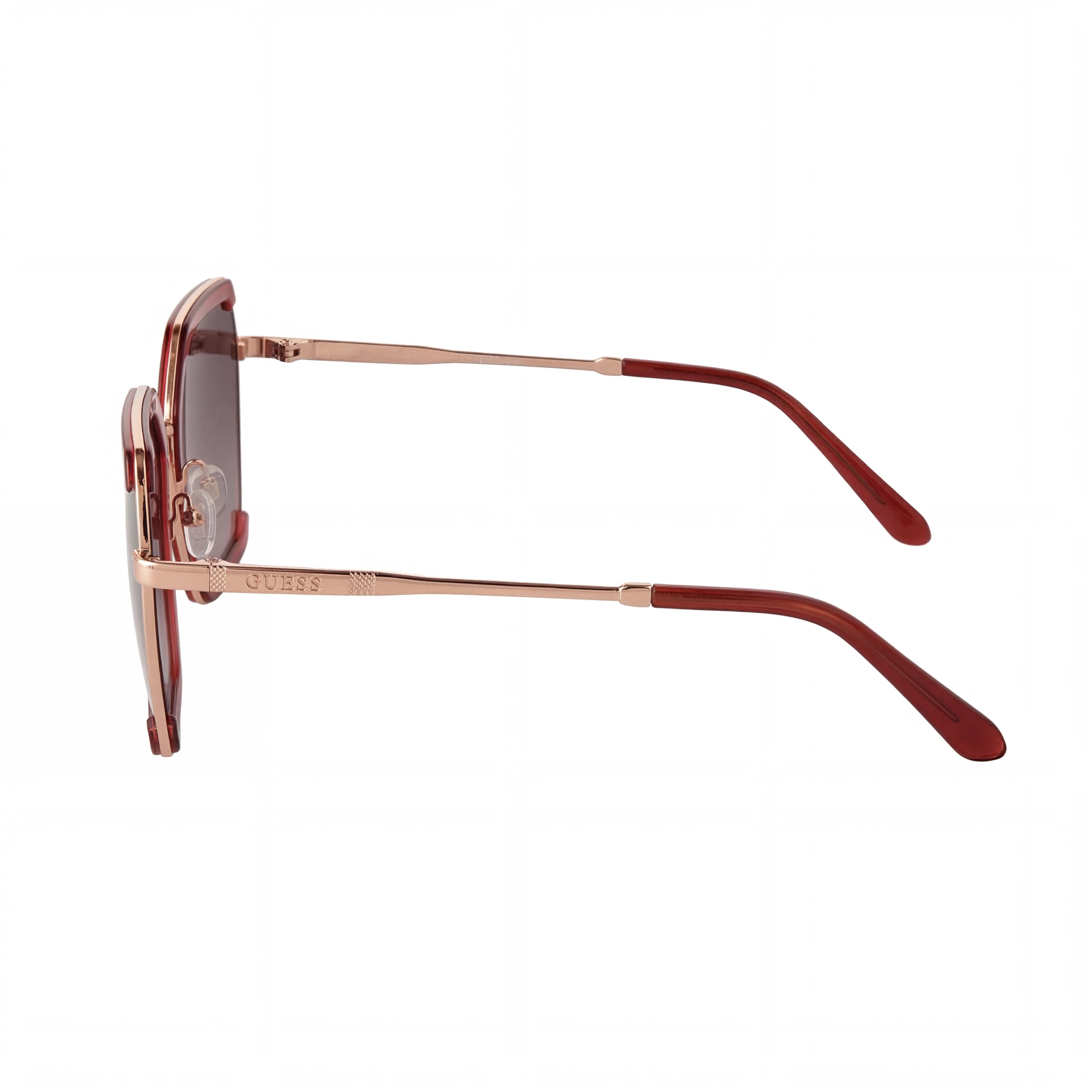 Gafas de sol GUESS GF0418 para mujer, diseño de mariposa, metal, burdeos brillante, degradado, no polarizadas, UV400, 58 mm, Photo 3