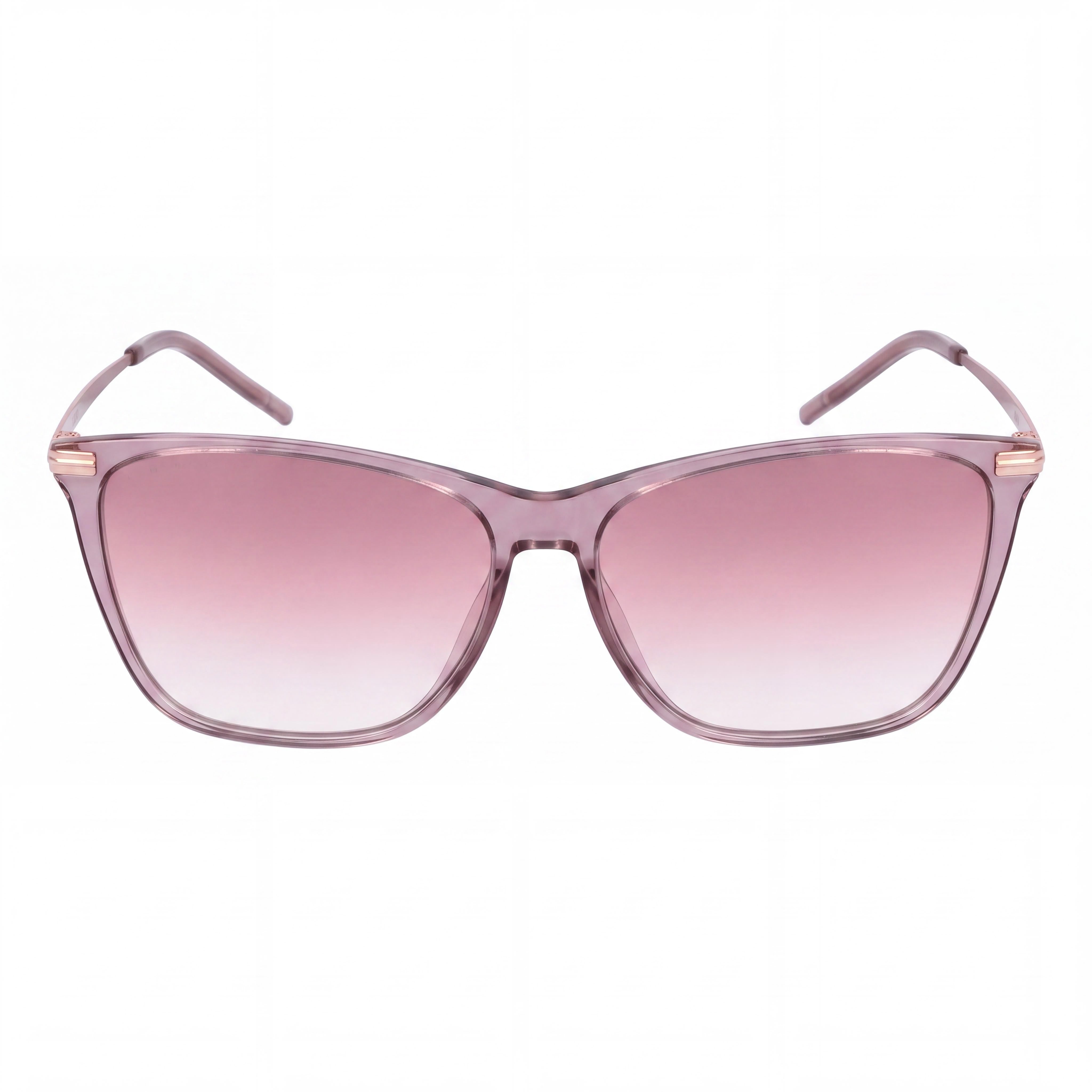 Hugo Boss Women's Boss 1661/S Casual Pink Gold Light Acetate Sunglasses with Burgundy Shaded Pink UV Protected Lenses 58mm, Photo 2