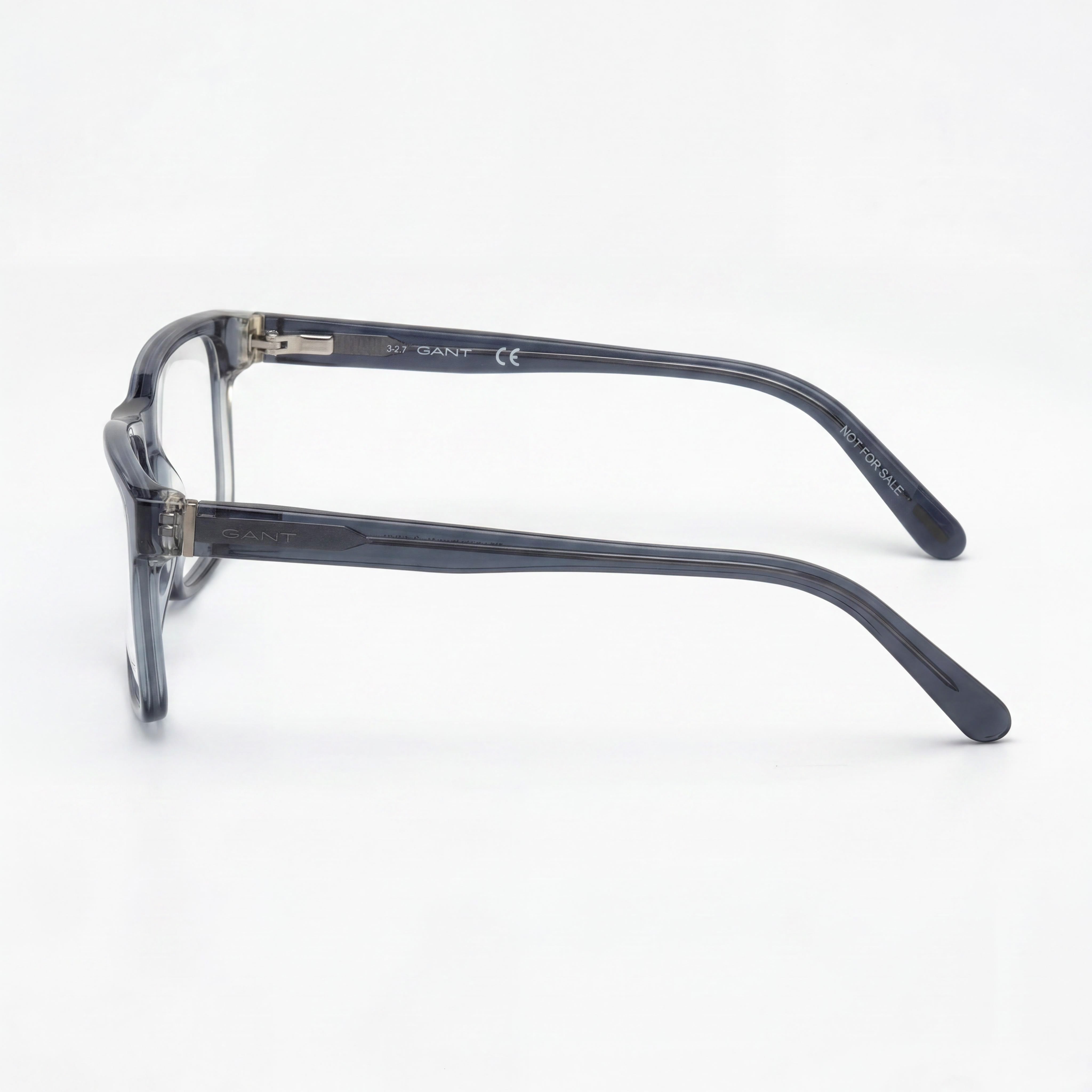 GANT Ga3177 Men's Eyeglasses featuring Shiny Grey Plastic Frame, Lens Width 57mm, Bridge 17mm, Temple Length 145mm, Photo 2