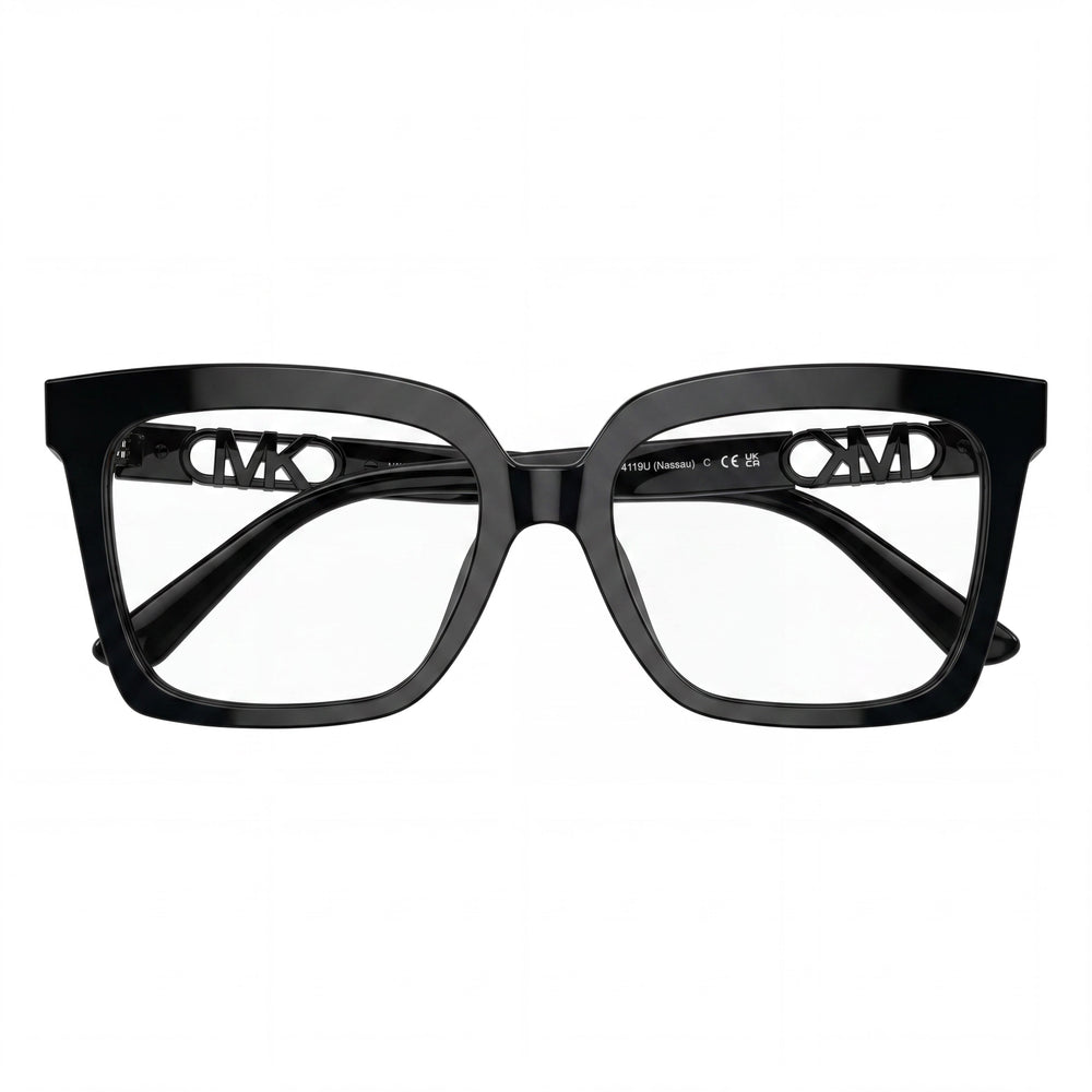 Michael Kors Mk4119u Nassau Universal Fit Women's Black Plastic Prescription Eyeglass Frames 53mm