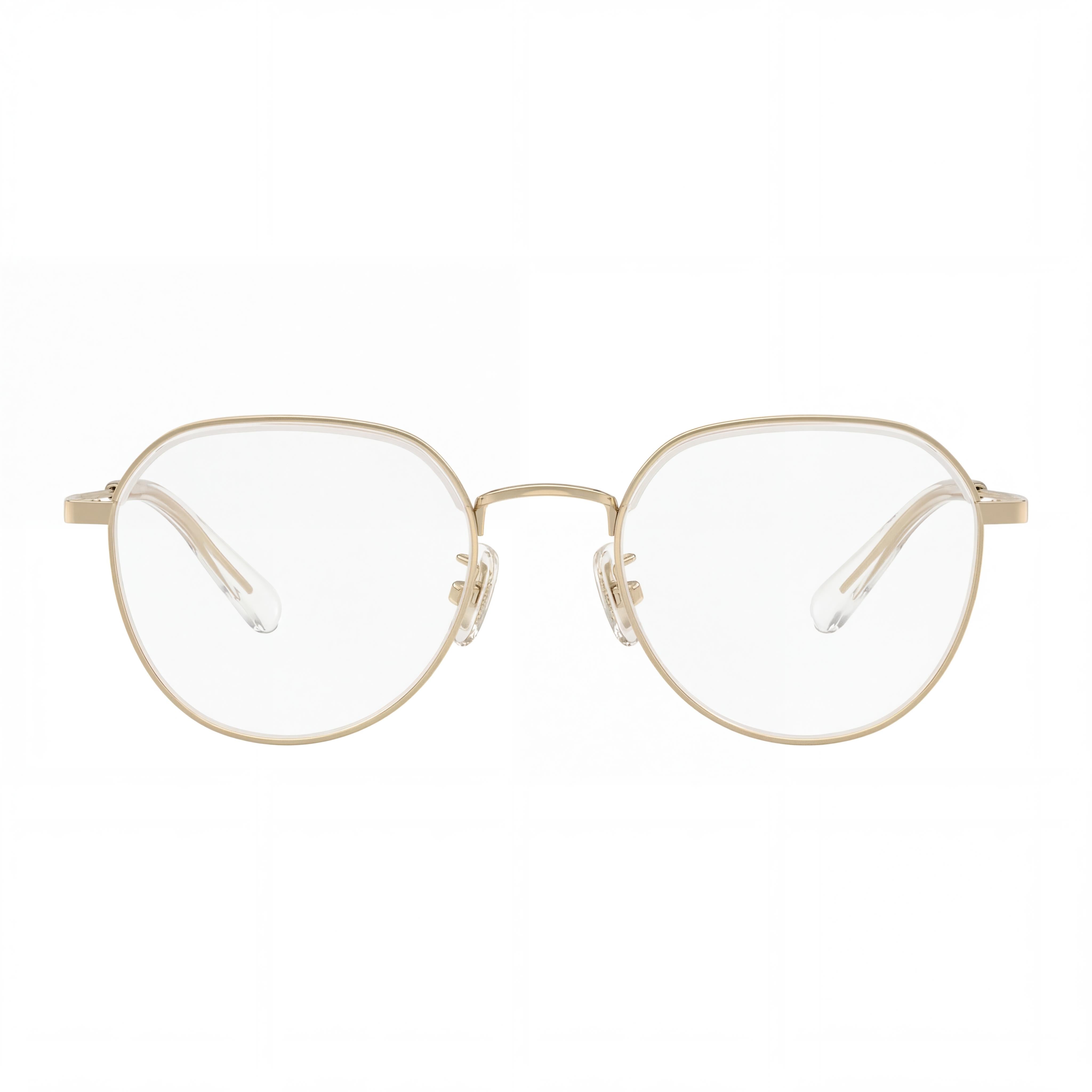 Coach Hc5188td Women's Shiny Light Gold/Clear Titanium Prescription Ready Eyeglasses 51mm, Photo 2