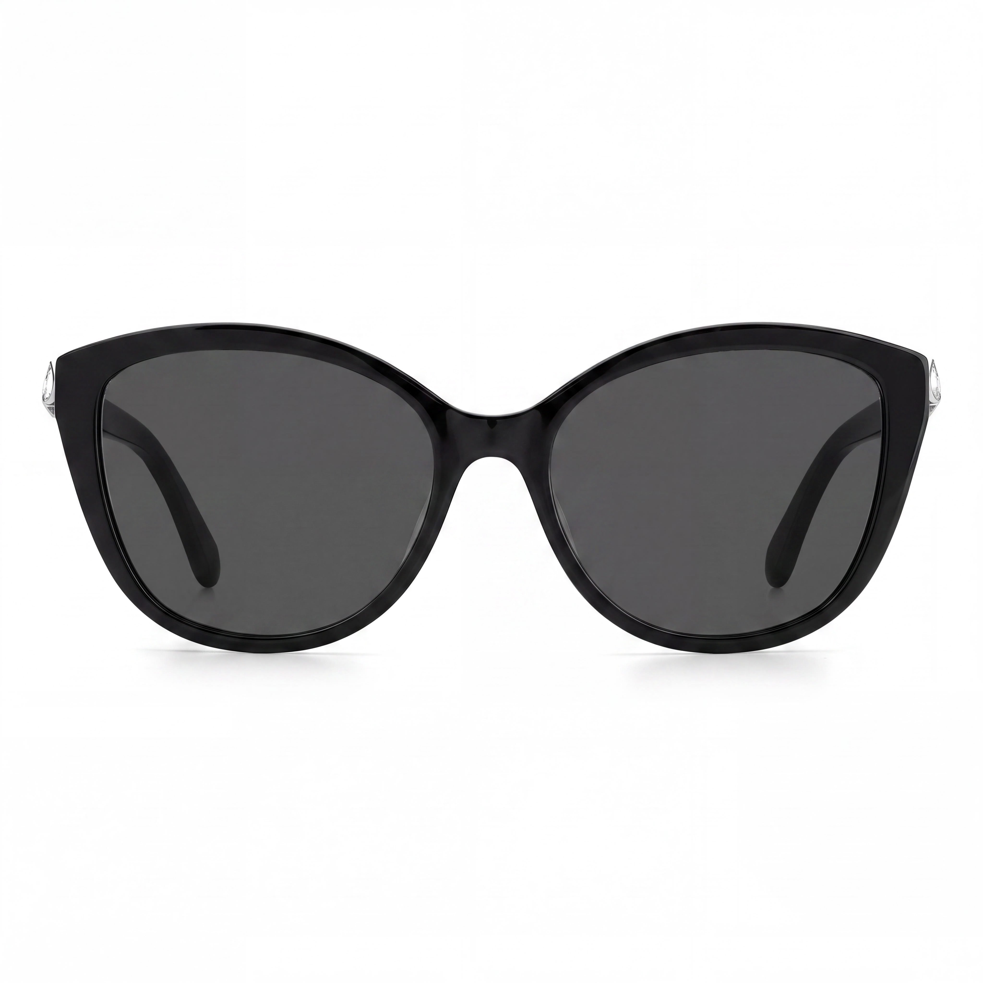 kate spade new york Hensley/G/S Women's Black Gray Plastic Frame Black Lens UV Protected Non-Polarized Sunglasses 55mm, Photo 2