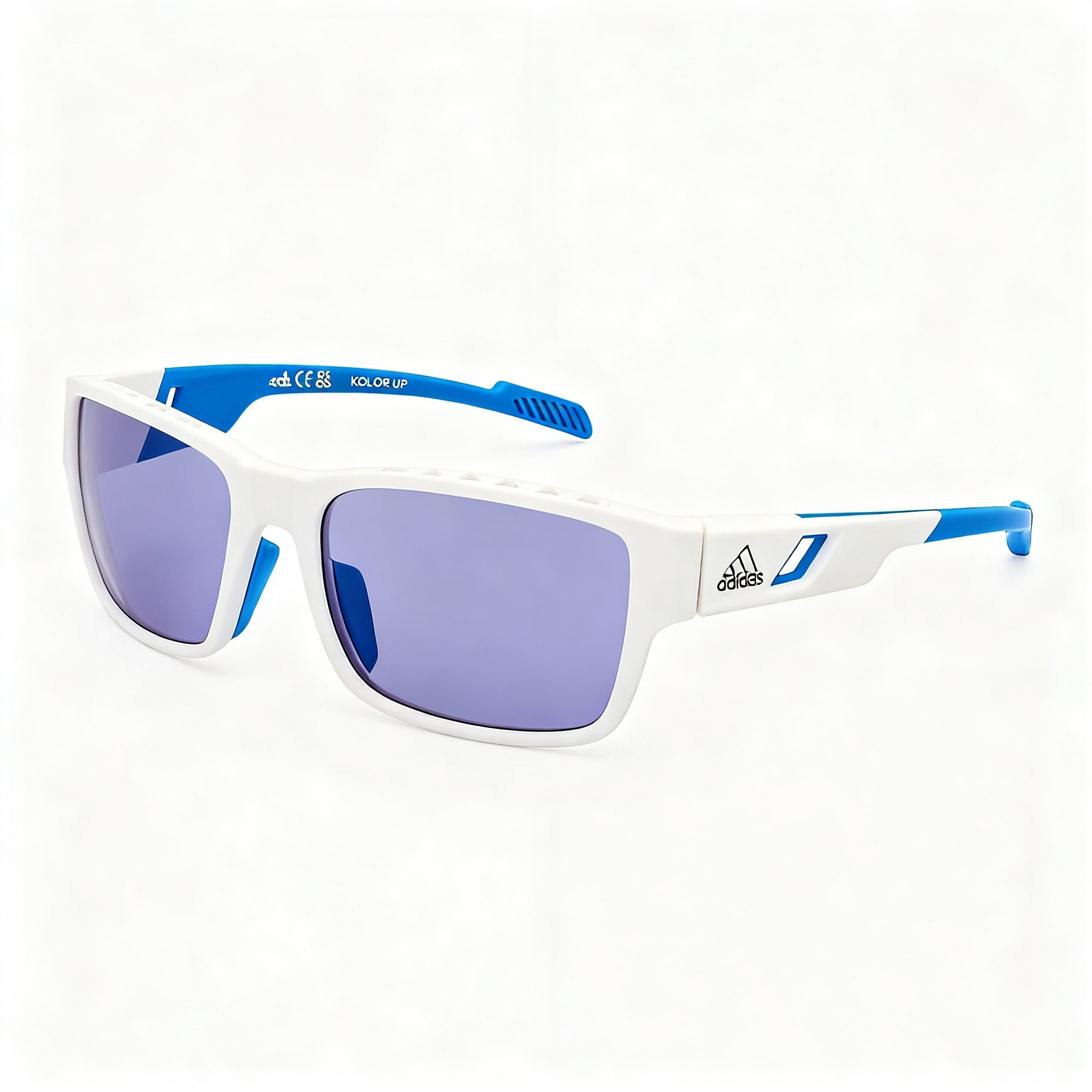 adidas Modern Men's White / Blue Mirror Polycarbonate Non-Polarized Eyewear, Photo 3