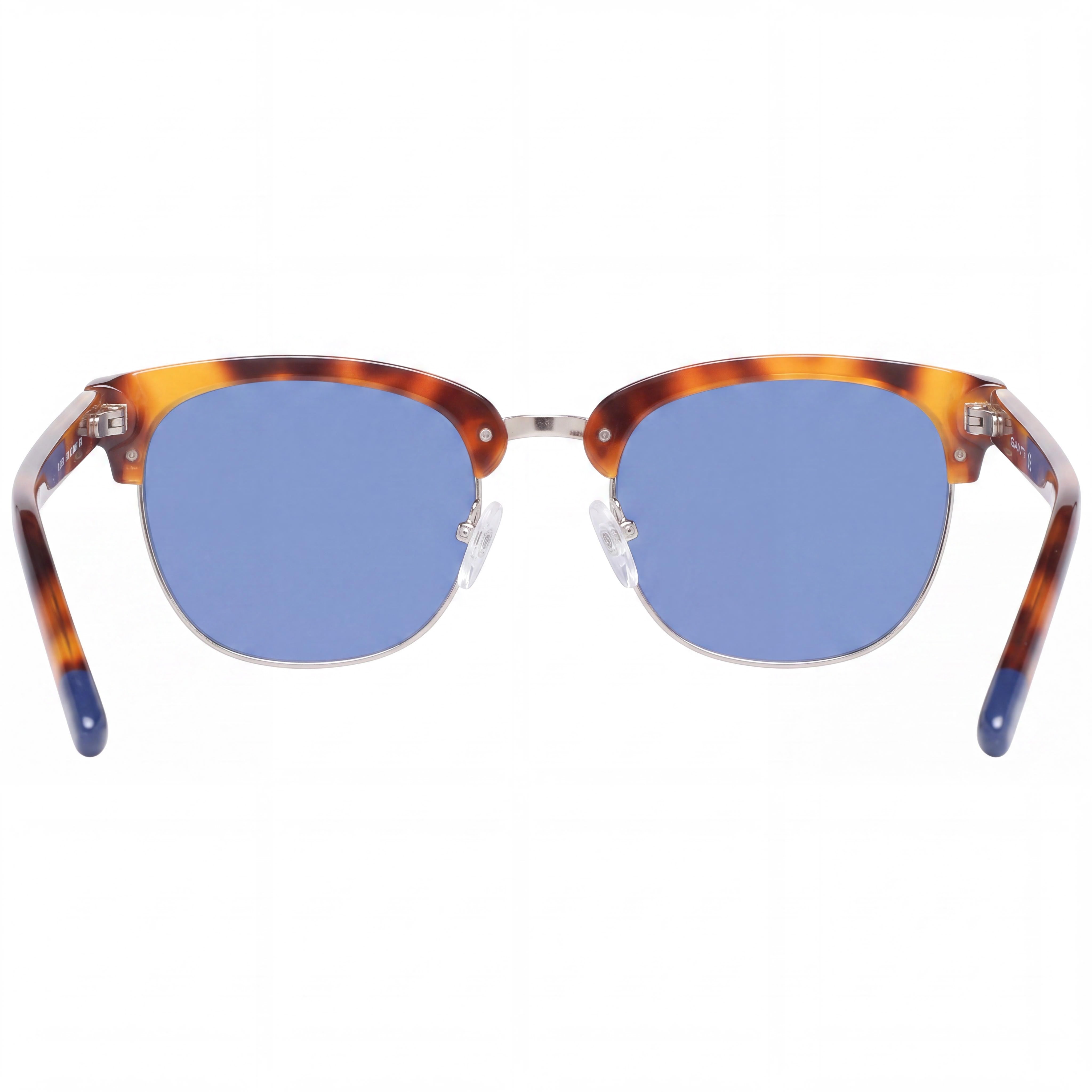 GANT GA712153V53 Men's Square Sunglasses, Blonde Havana Blue Acetate Metal Frame, Blue Lenses, 100% UVA & UVB, 53-21-145, Photo 2