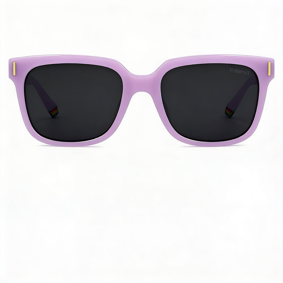 Polaroid Casual Unisex Lilac Polycarbonate Grey Polarized UV Protection Square Sunglasses 54mm, Photo 2