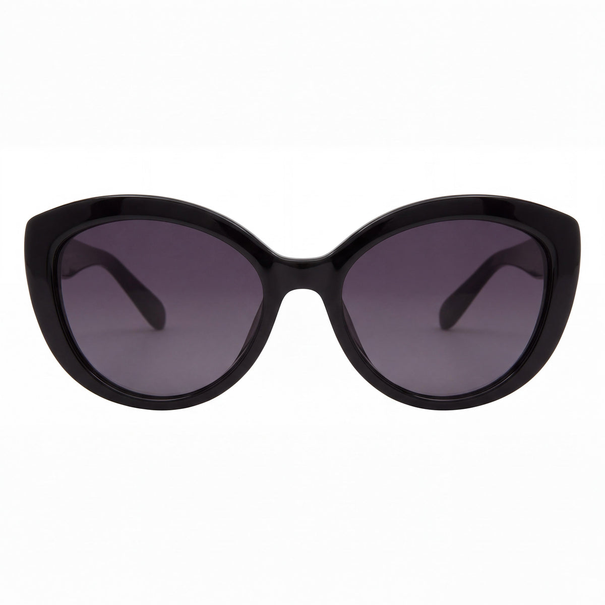 kate spade new york 0D28 Black Cateye Sunglasses for Women with Black Frame and Black Lenses, 55mm, Photo 2