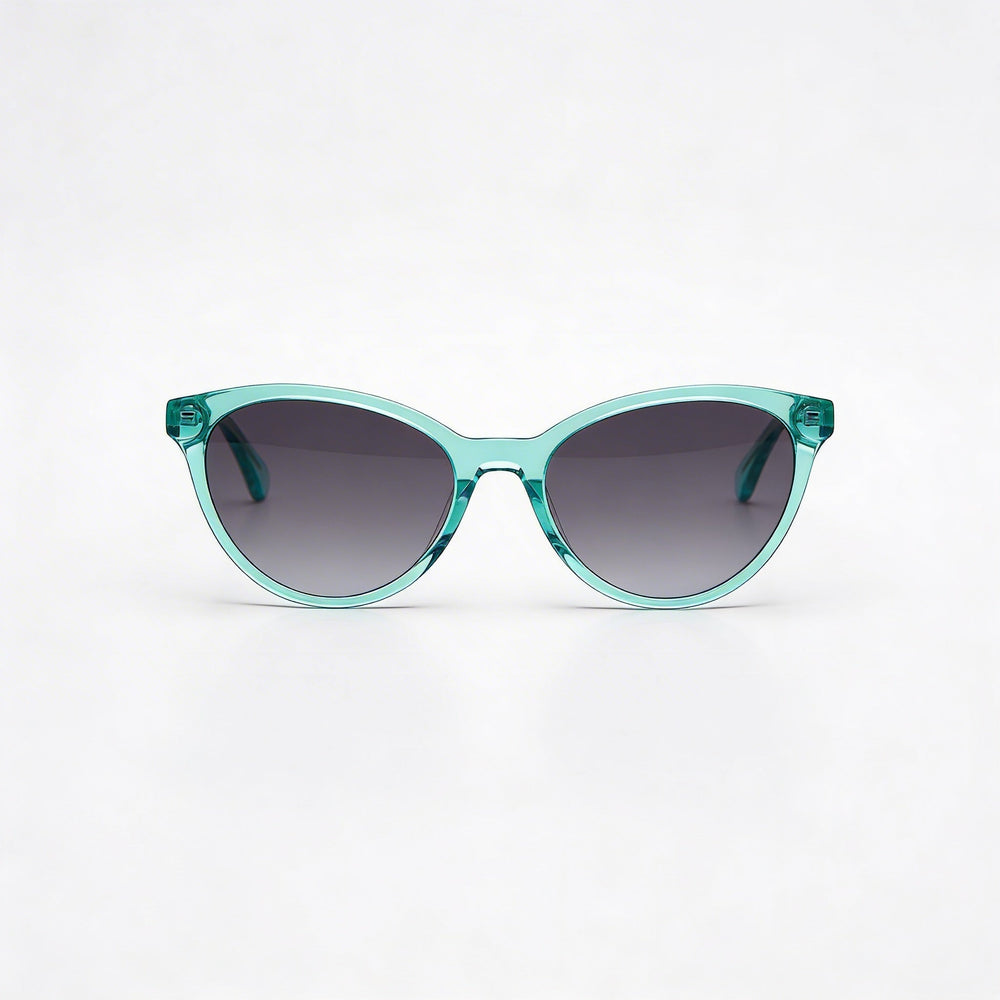 Gafas de sol Kate Spade New York Modern para mujer con montura de plástico turquesa, lente de policarbonato y protección UV 55 mm