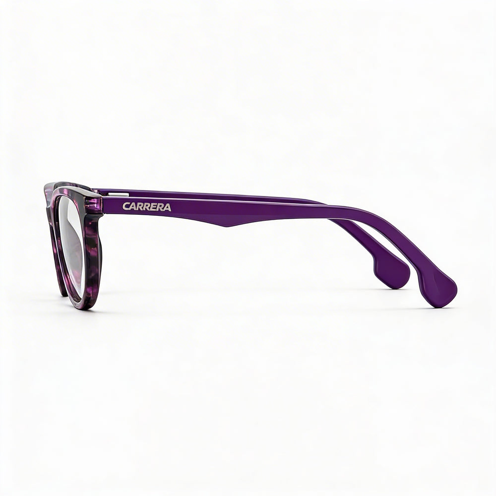 Montura de gafas Carrera unisex de acetato, violeta habana, lentes de 46 mm, puente de 16 mm, patilla de 130 mm