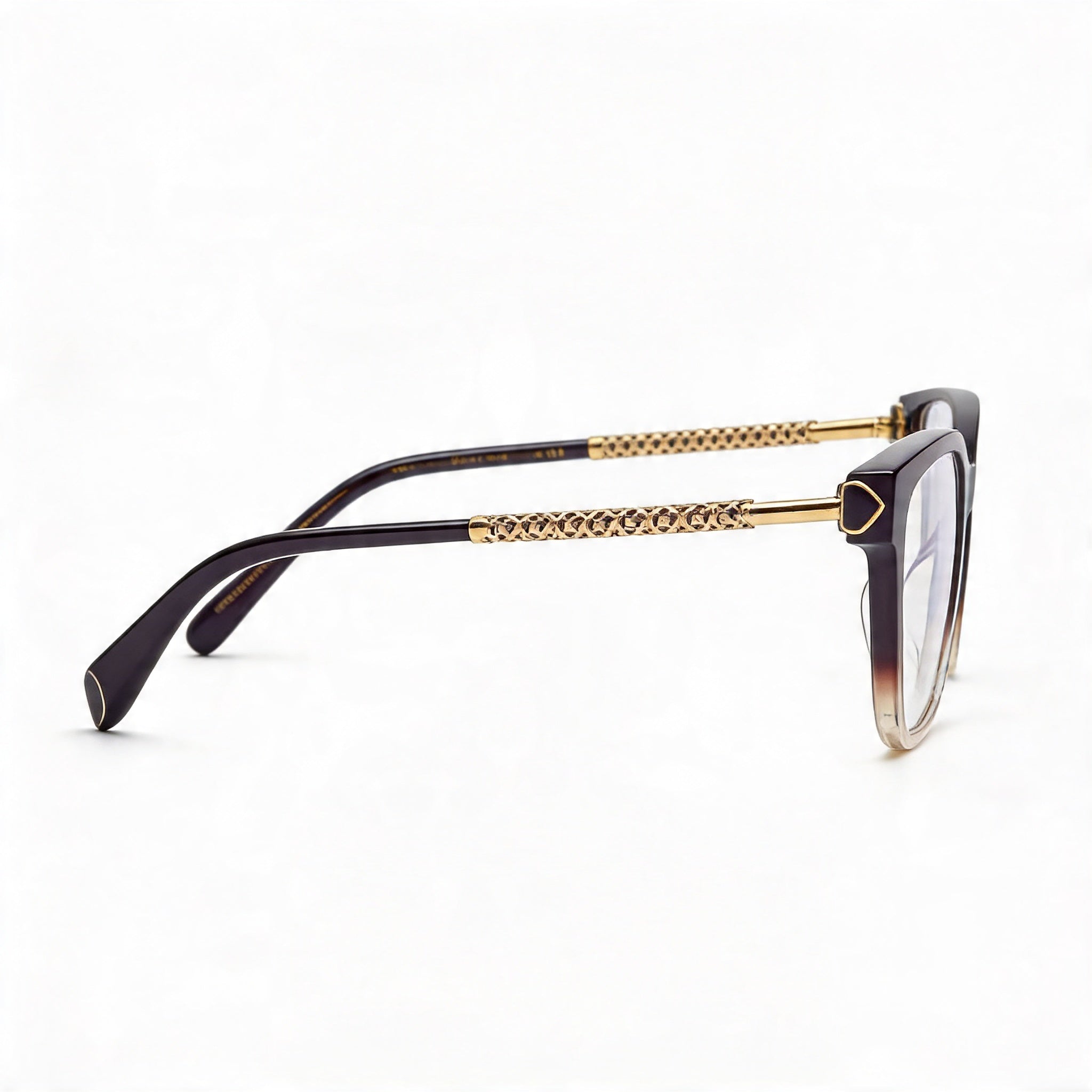 Chopard Casual VCH333W Women's Full Rim Square Violet Gold-Logo Acetate Metal Eyewear 55mm, Photo 3