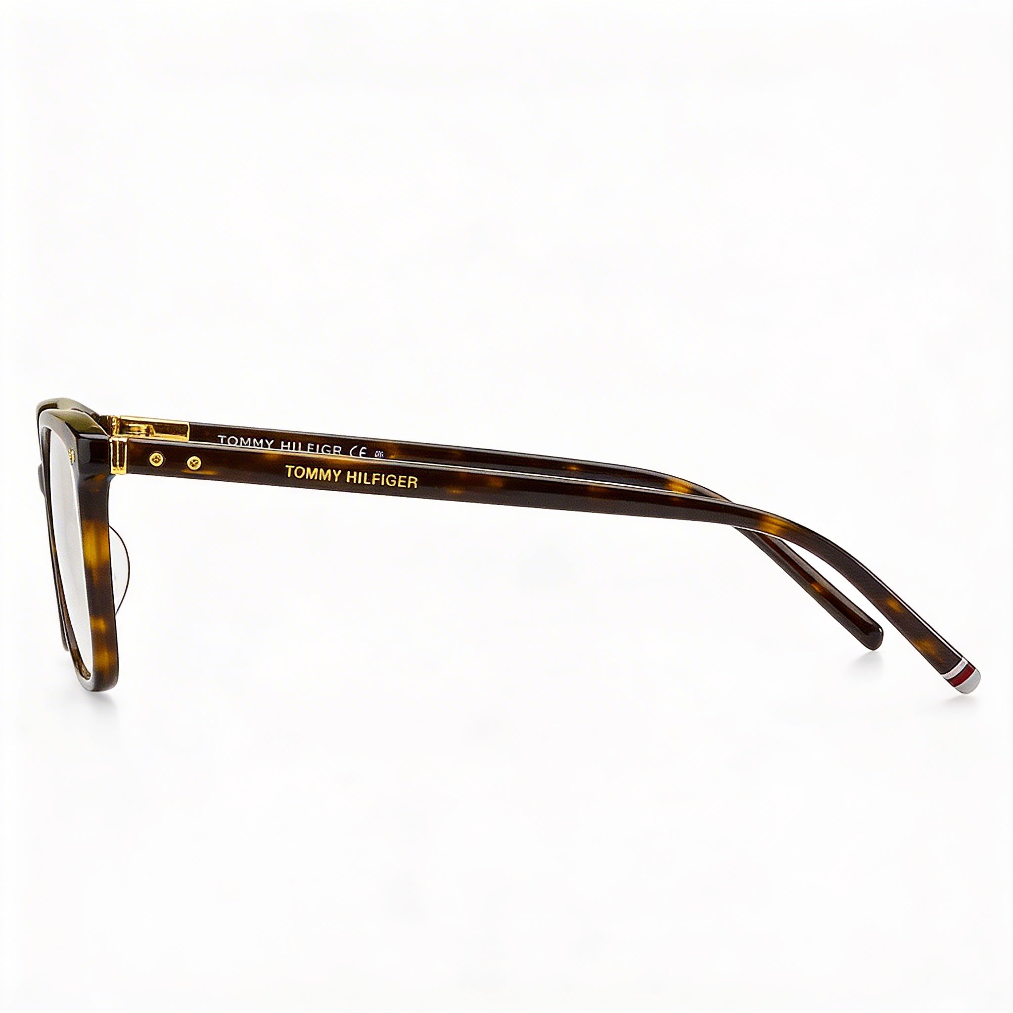 Tommy Hilfiger Modern Unisex Eyewear, Acetate Havana Frame, Polycarbonate Lenses, 56mm Lens Width, 18mm Bridge, Photo 3