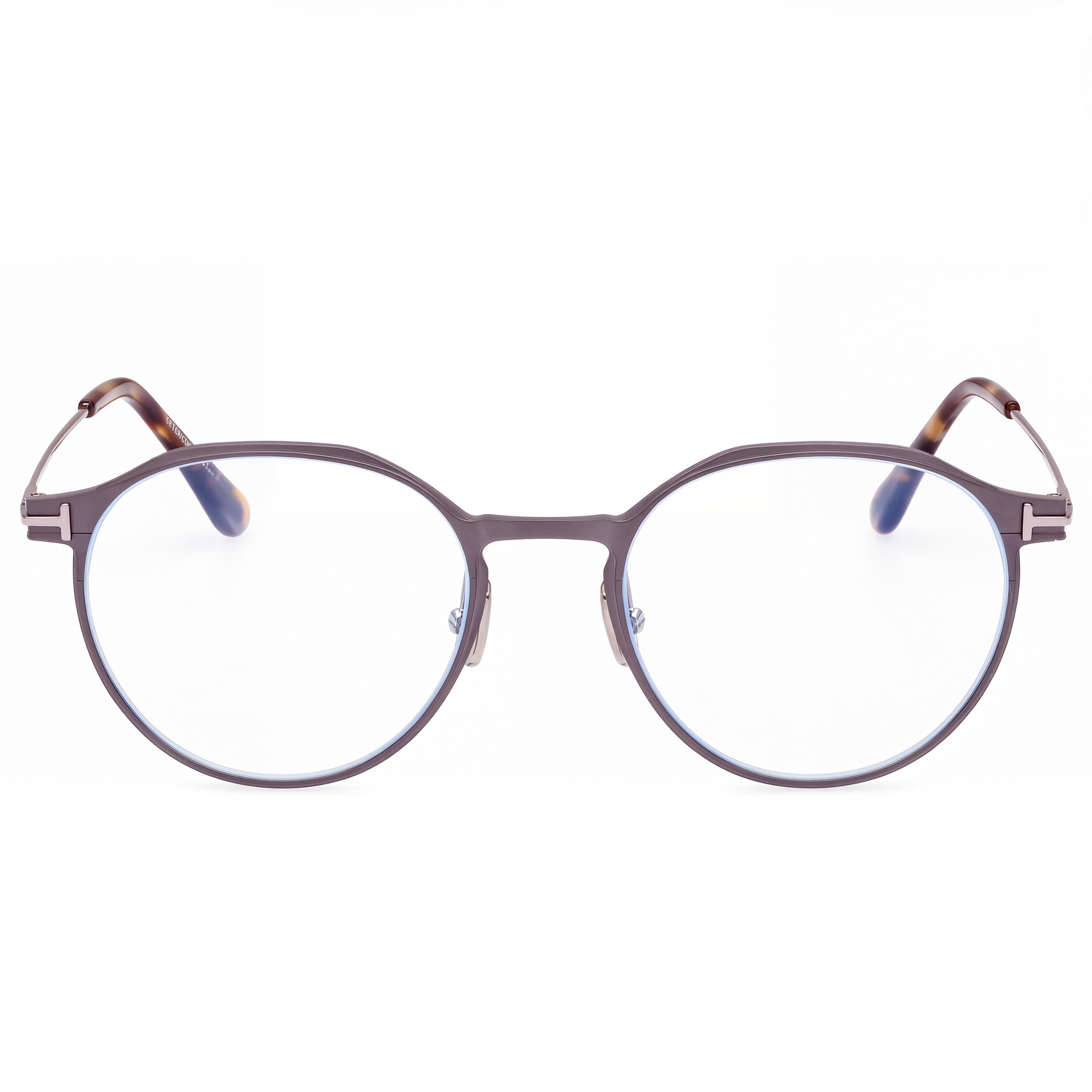 Tom Ford Ft5866-b Men's Magnesium Matte Dark Ruthenium/Glossy Havana Grey Blue Light Lenses 52-19-145, Photo 2