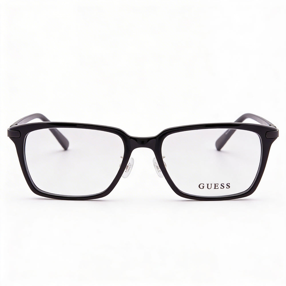 Guess Gu50206-d Unisex Shiny Black Acetate Non- Eyewear 55mm