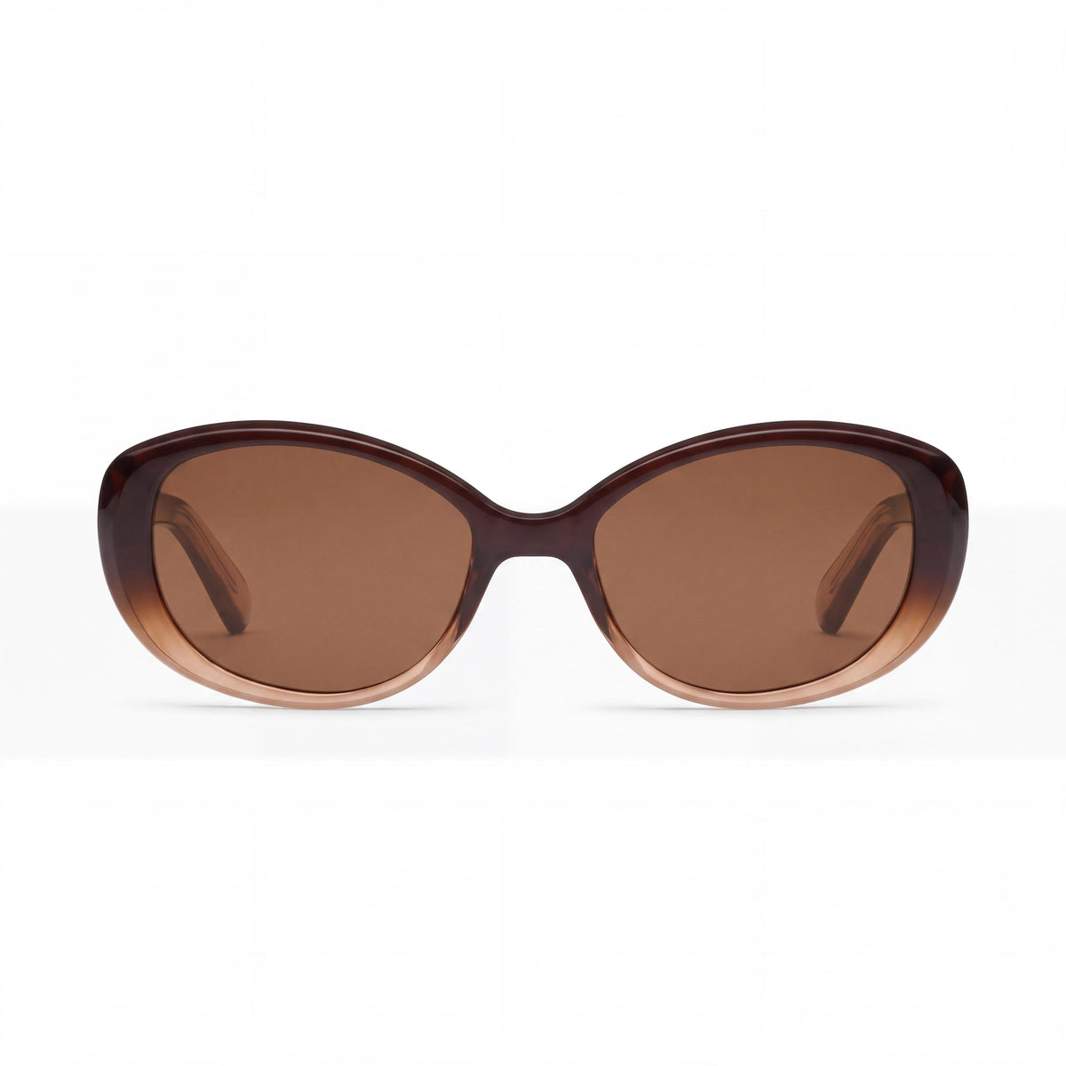 QUAY On Brand Women's Rectangular Non-Polarized Injection Sepia Ombre Brown Sunglasses 55-18-145mm, Photo 2