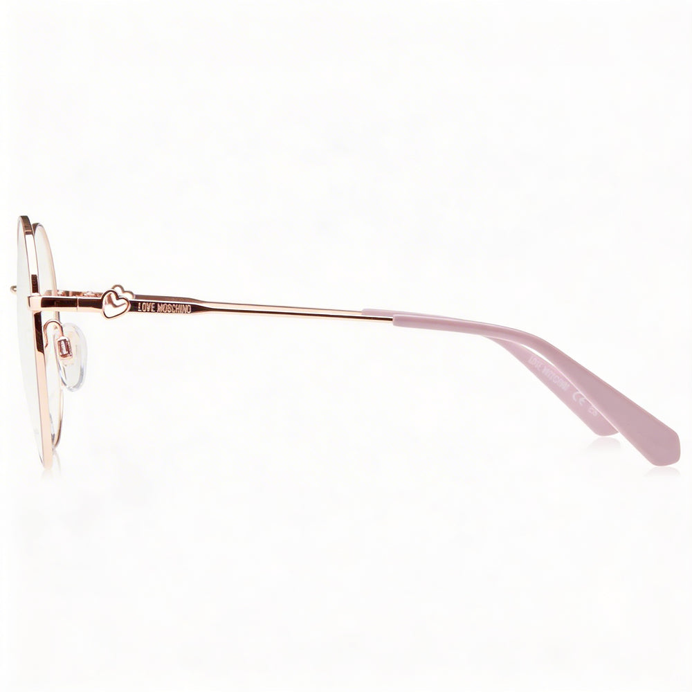 Gafas de sol Love Moschino unisex modernas con montura metálica y lentes no polarizadas color nude cobrizo 51mm