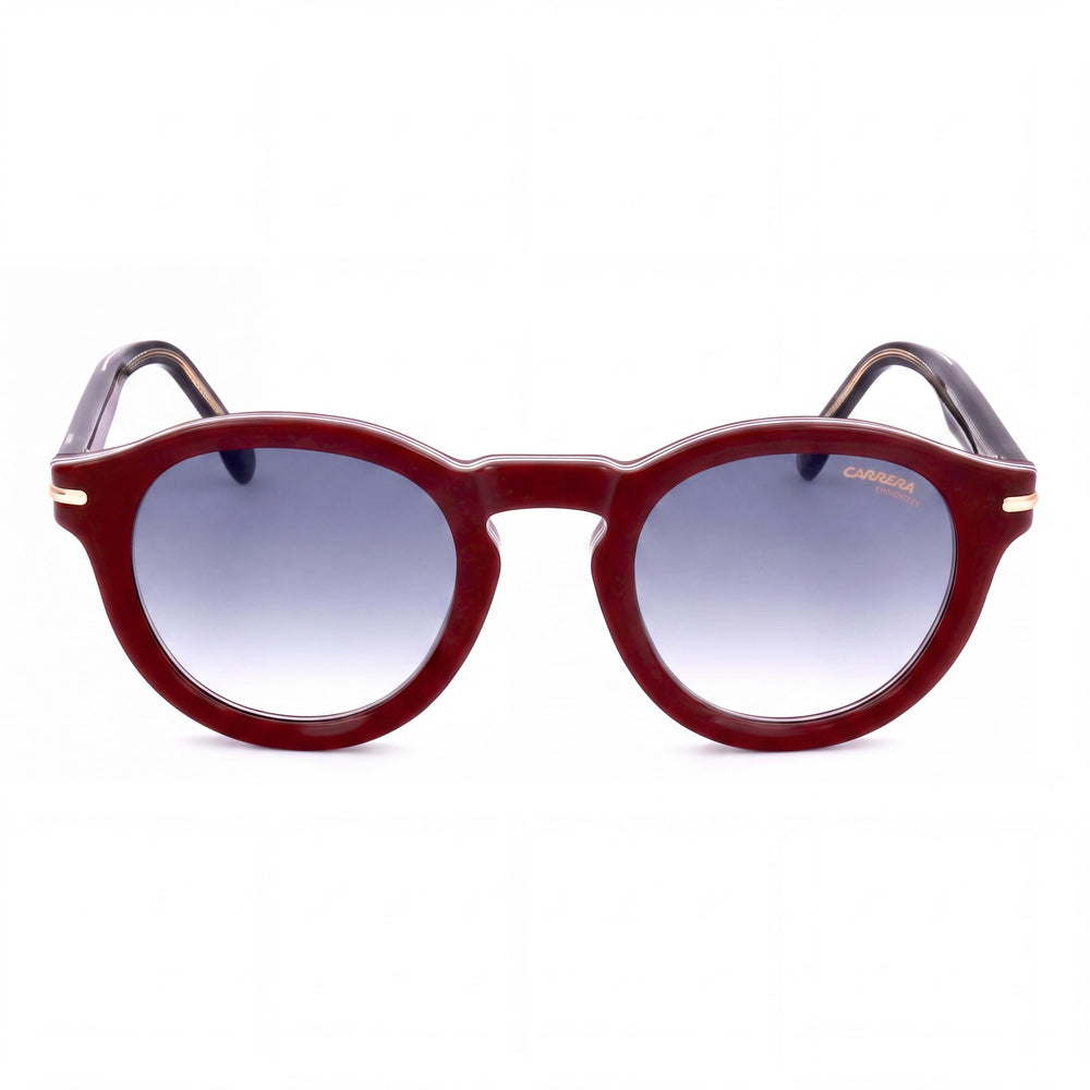 Carrera Modern Women's Striped Burgundy Acetate UV Sunglasses with Polycarbonate Lenses 48mm