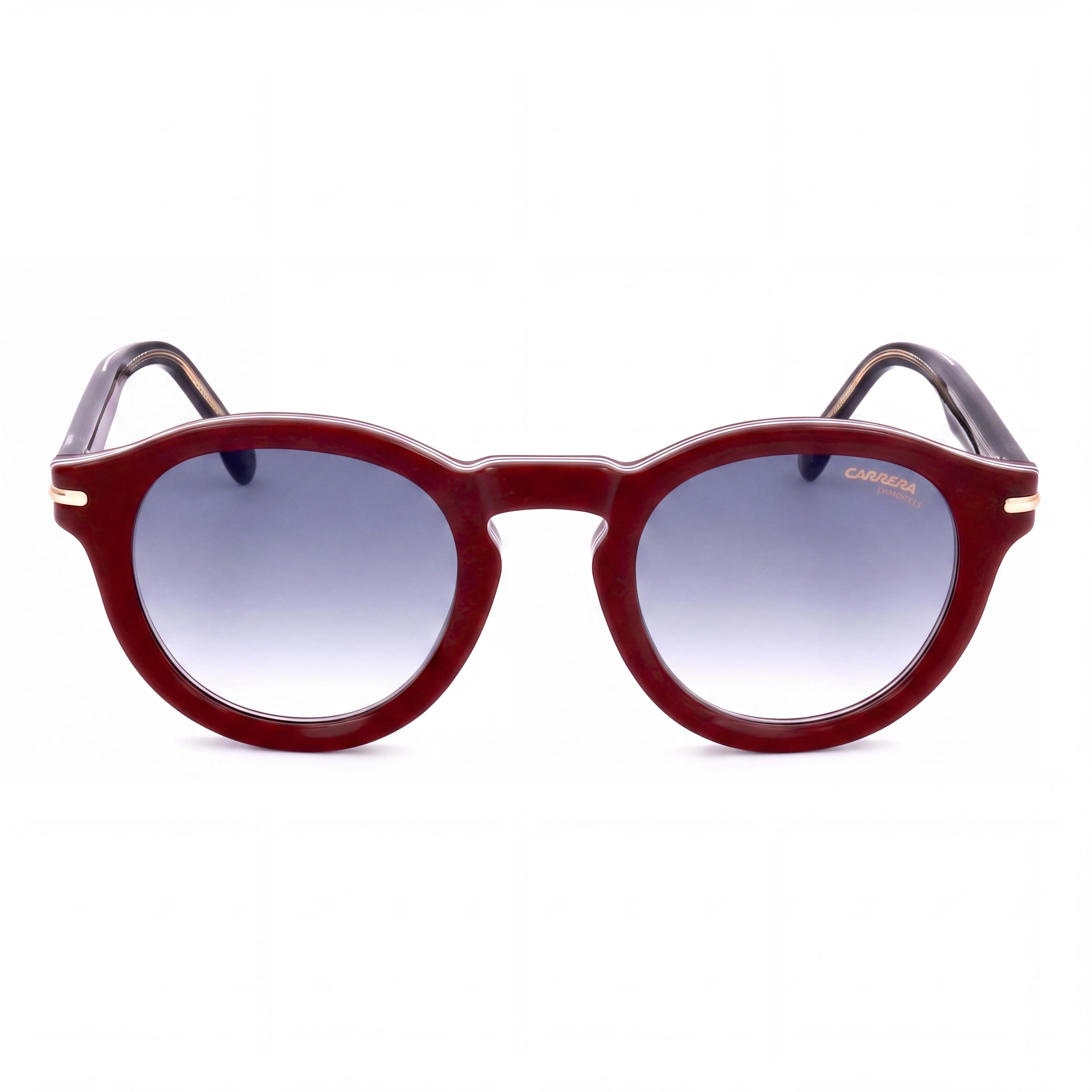 Carrera Modern Women's Striped Burgundy Acetate UV Sunglasses with Polycarbonate Lenses 48mm, Photo 2