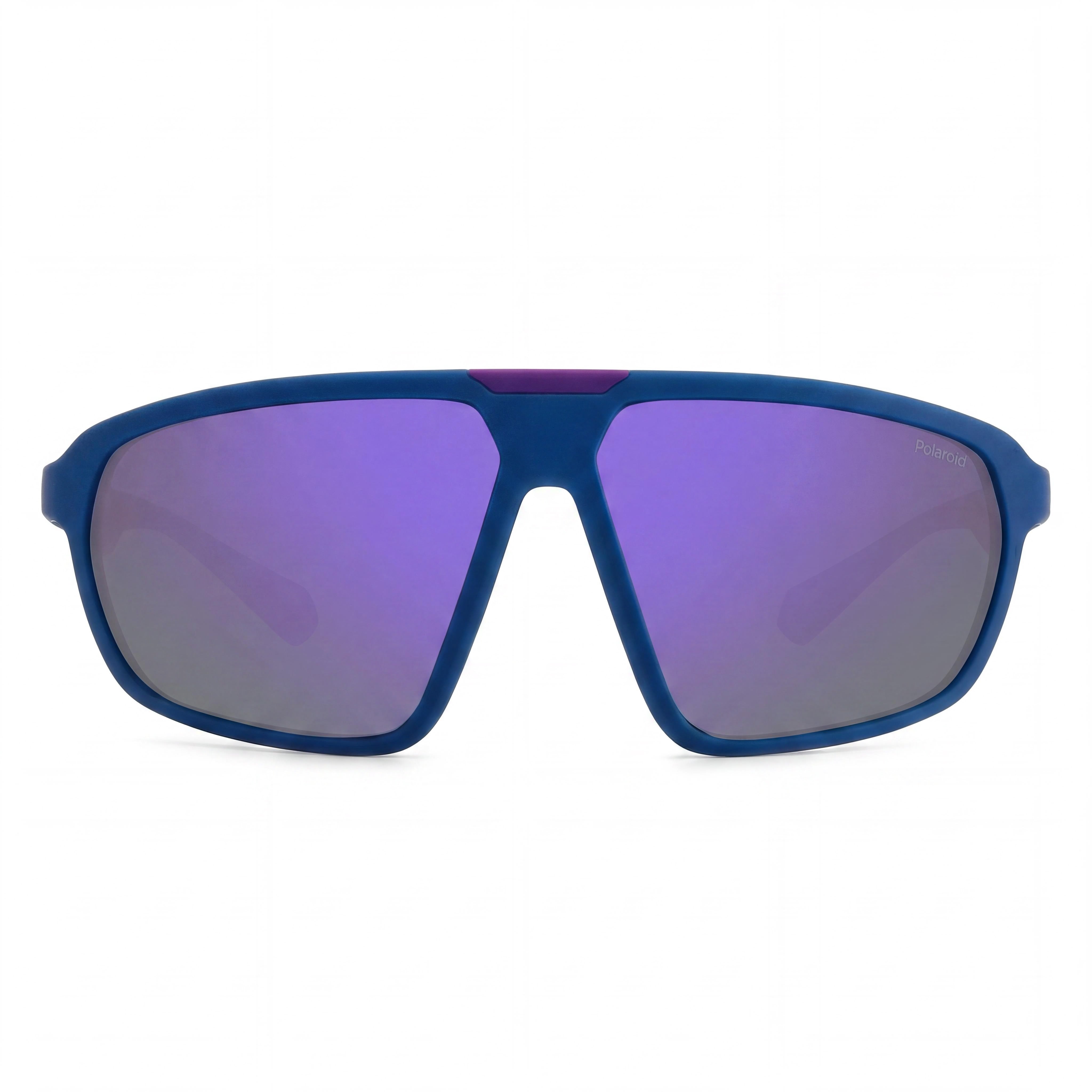 Polaroid PLD 2142/S Men's Modern Style Matte Black Violet Plastic Sunglasses, Polarized Violet Mirror Lenses 61mm, Photo 2