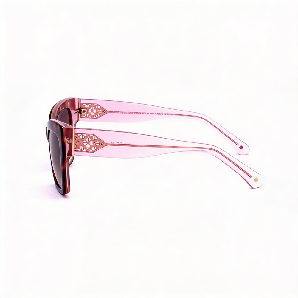 kate spade new york Classic Women's Cat Eye Plastic Sunglasses Havana Pink/Brown Shaded Gradient UV Protection 53mm