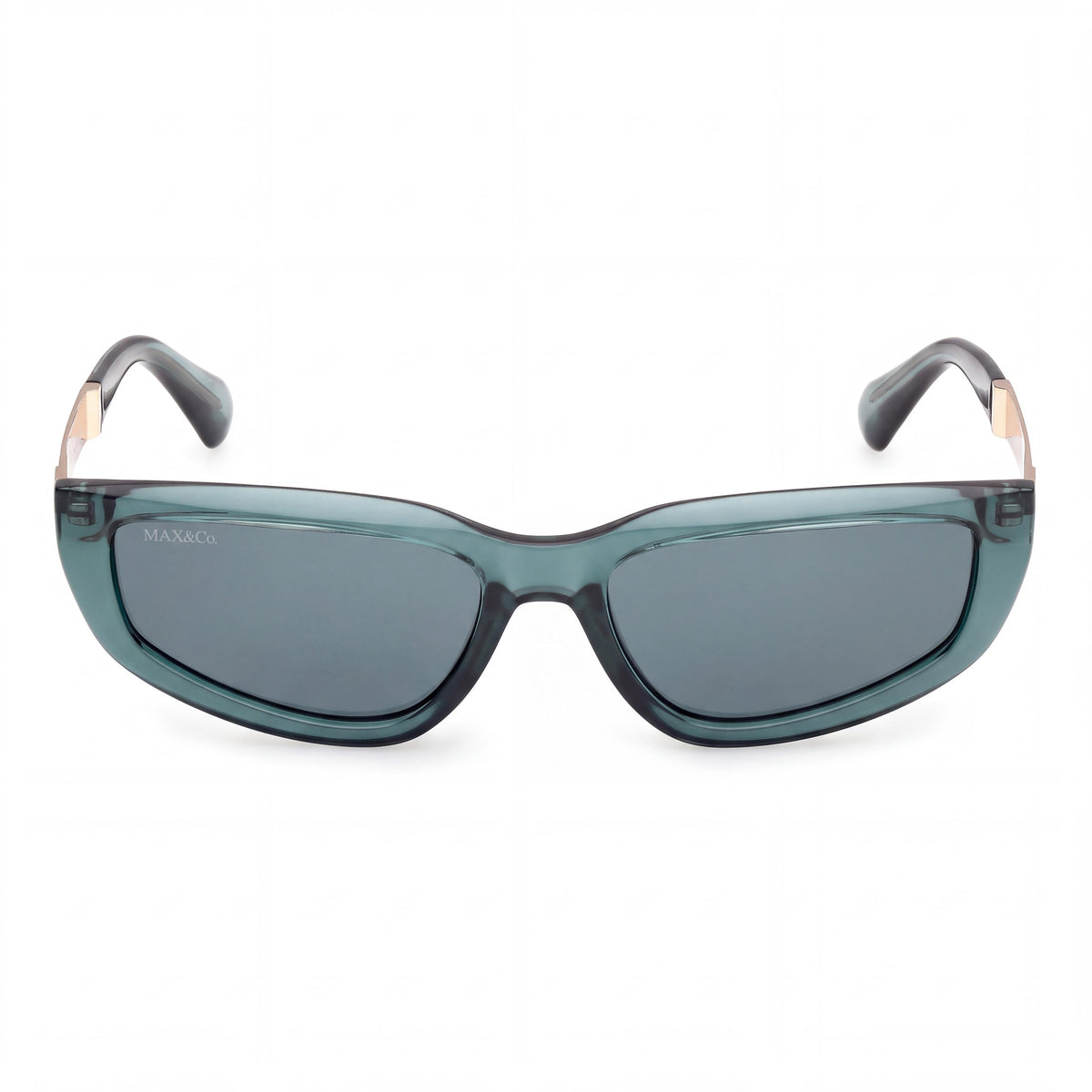 Max & Co. MO0125 Casual Unisex Sunglasses, Shiny Dark Green Tortoise Frame, Non-Polarized UV Protection Lenses 56-17-140, Photo 2