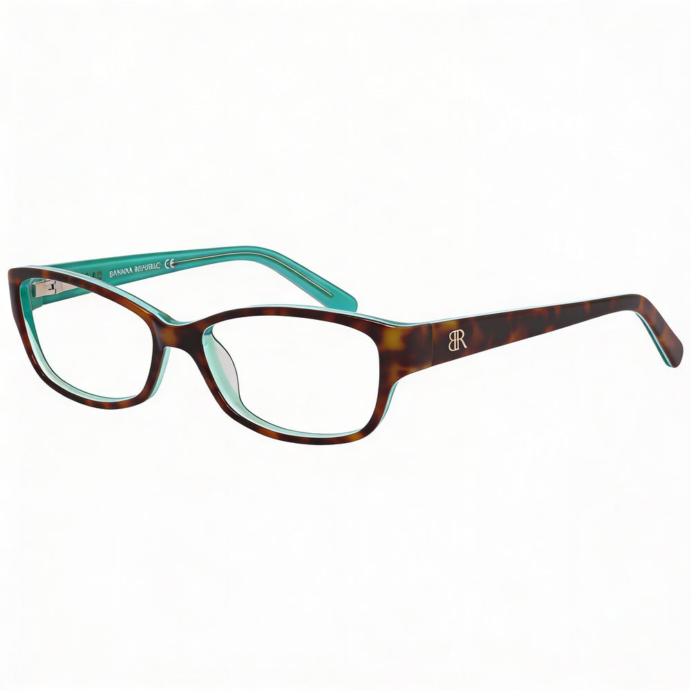 BANANA REPUBLIC Buffy Men's Full Rim Rectangular Plastic Frame Eyeglasses, Tortoise Mint, Size 55-15-135