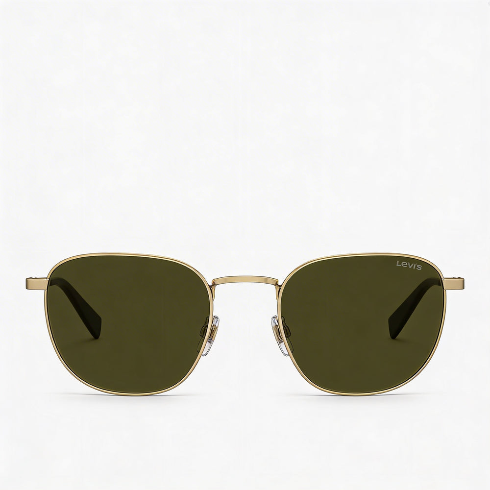Gafas de sol Levi's Modern para mujer con montura de acero inoxidable dorado, lentes no polarizadas UV 400, 54-21-140 mm