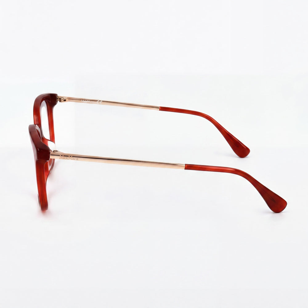MaxMara Casual Men's Acetate Shiny Red Non Transparent Lens Eyeglasses 54-16-145