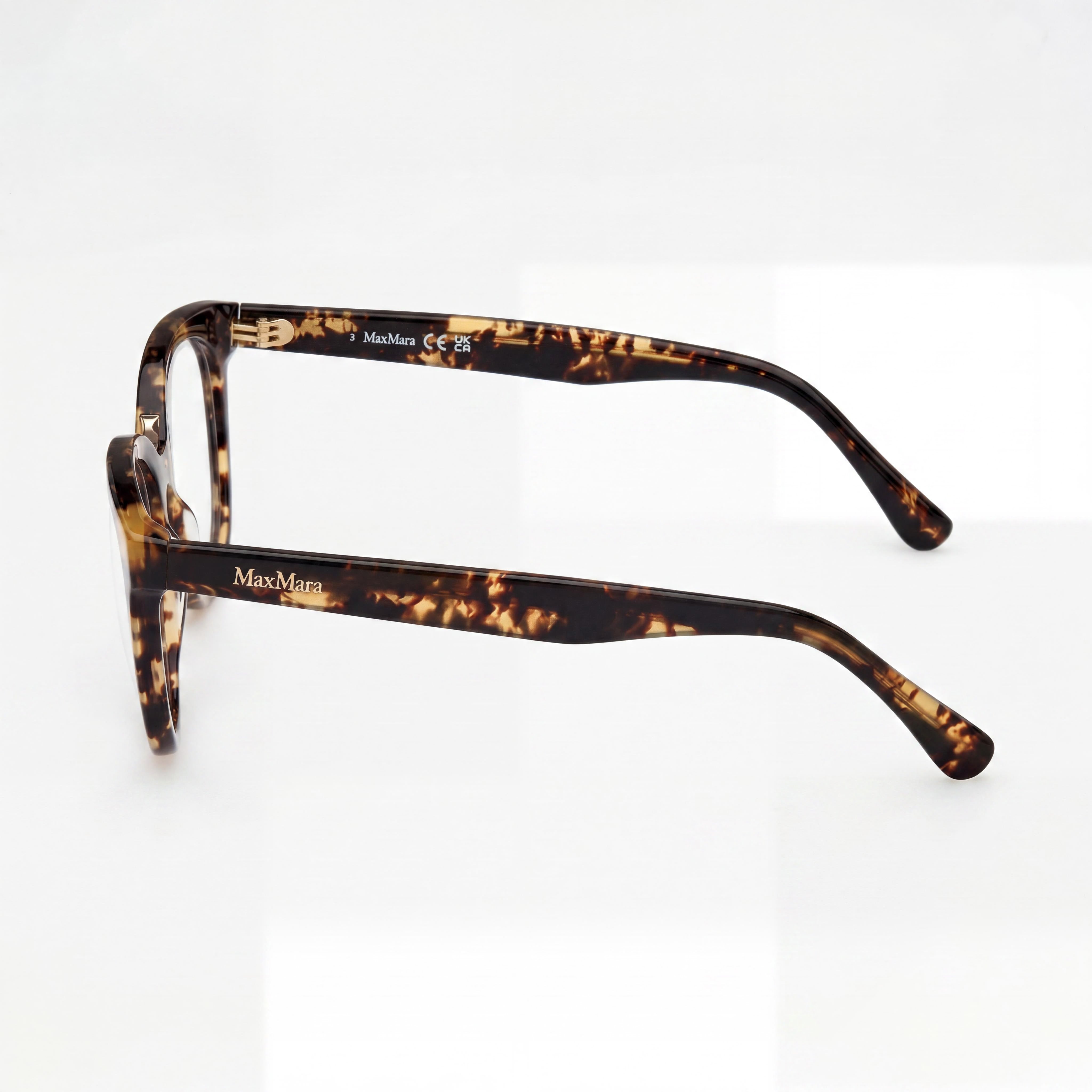 MaxMara eyewear Women's Polarized Dark Havana Multicoloured Plastic Frame Sunglasses 2-17-140, Photo 3