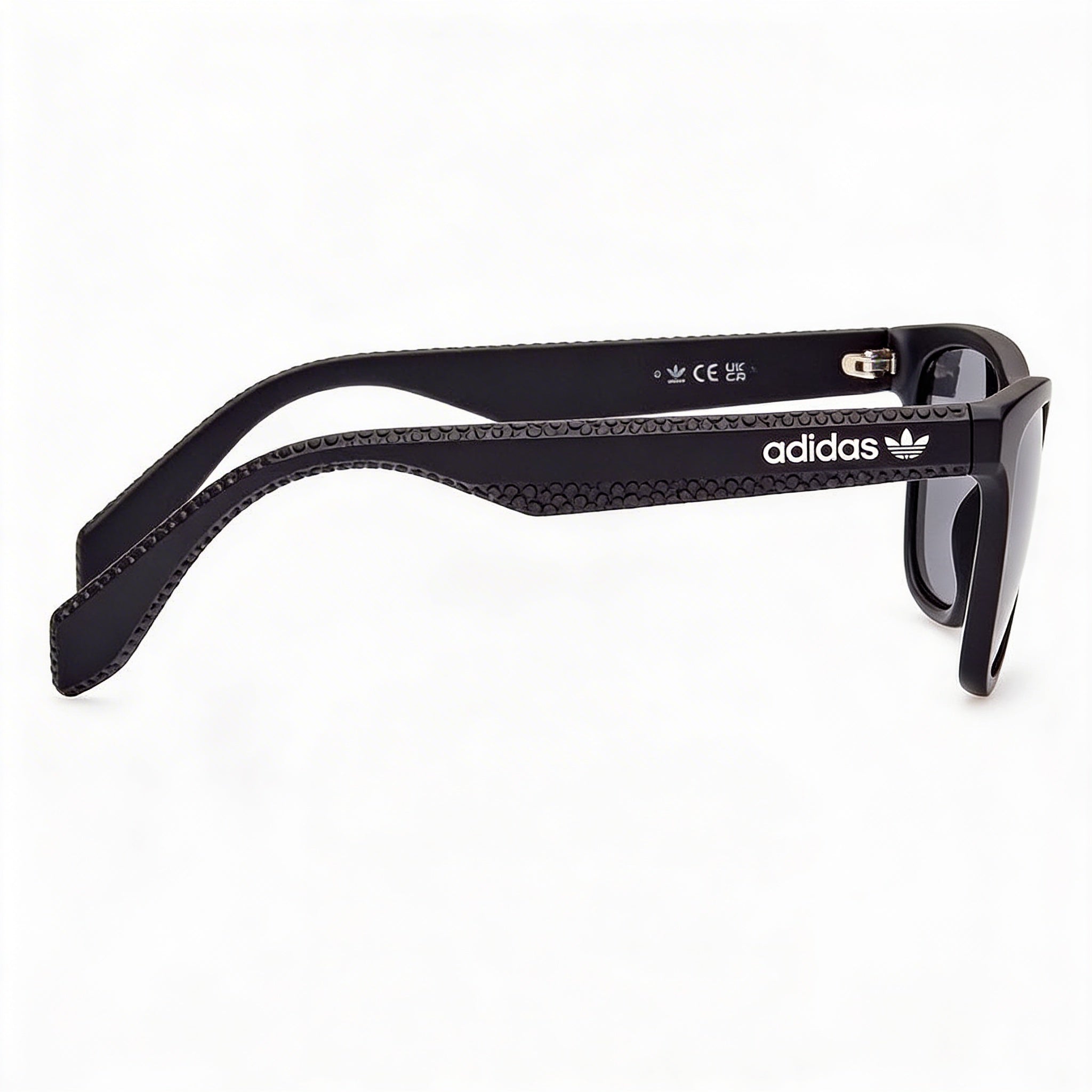 Adidas Or0069 Unisex Matte Black Injected Square Frame Sunglasses with Smoke Non-Polarized UV Protected Lenses 54mm, Photo 3