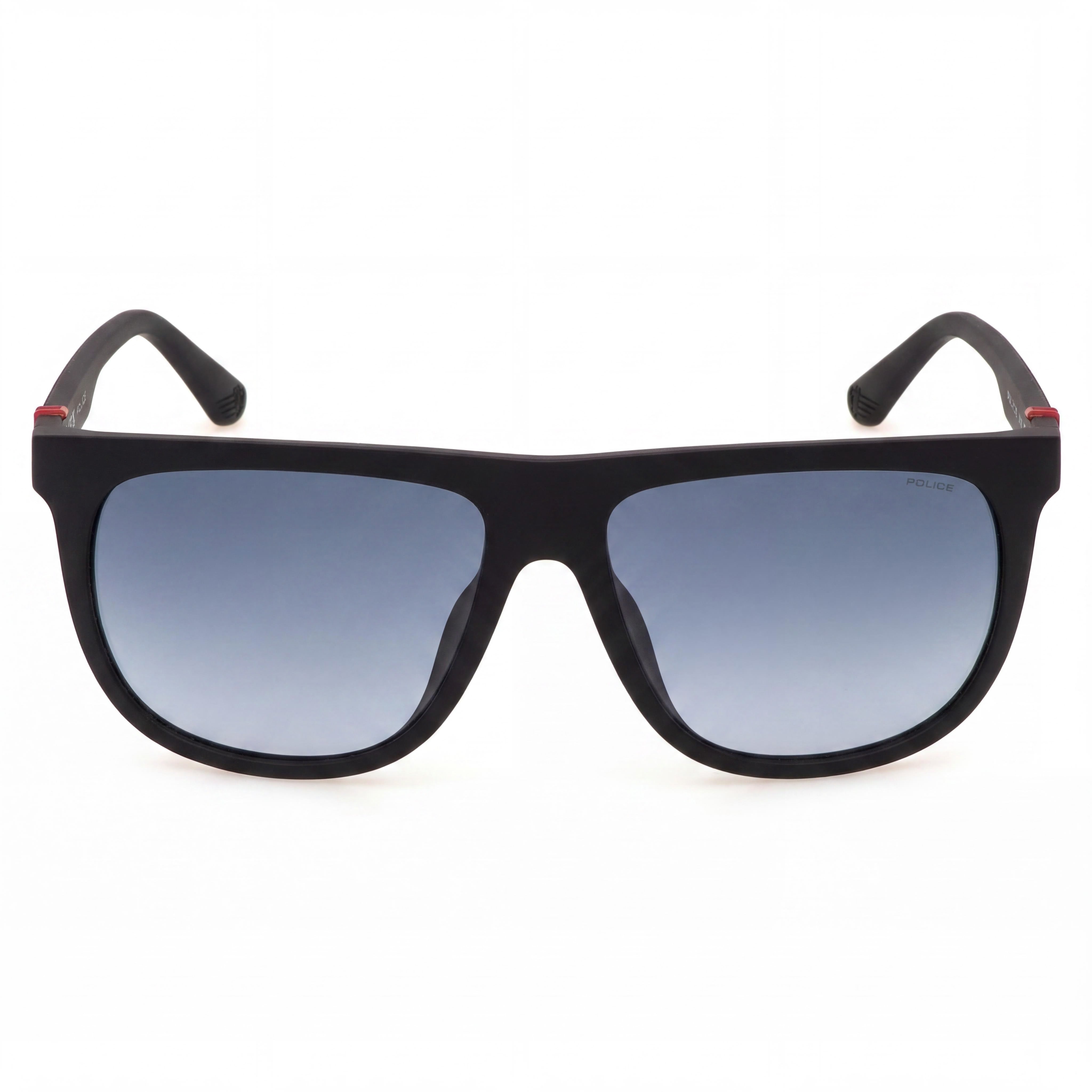 Gafas de sol Police Casual para hombre, inyectadas, sanblasteadas, doradas, azul mate, con lentes no polarizadas con degradado azul, Photo 2