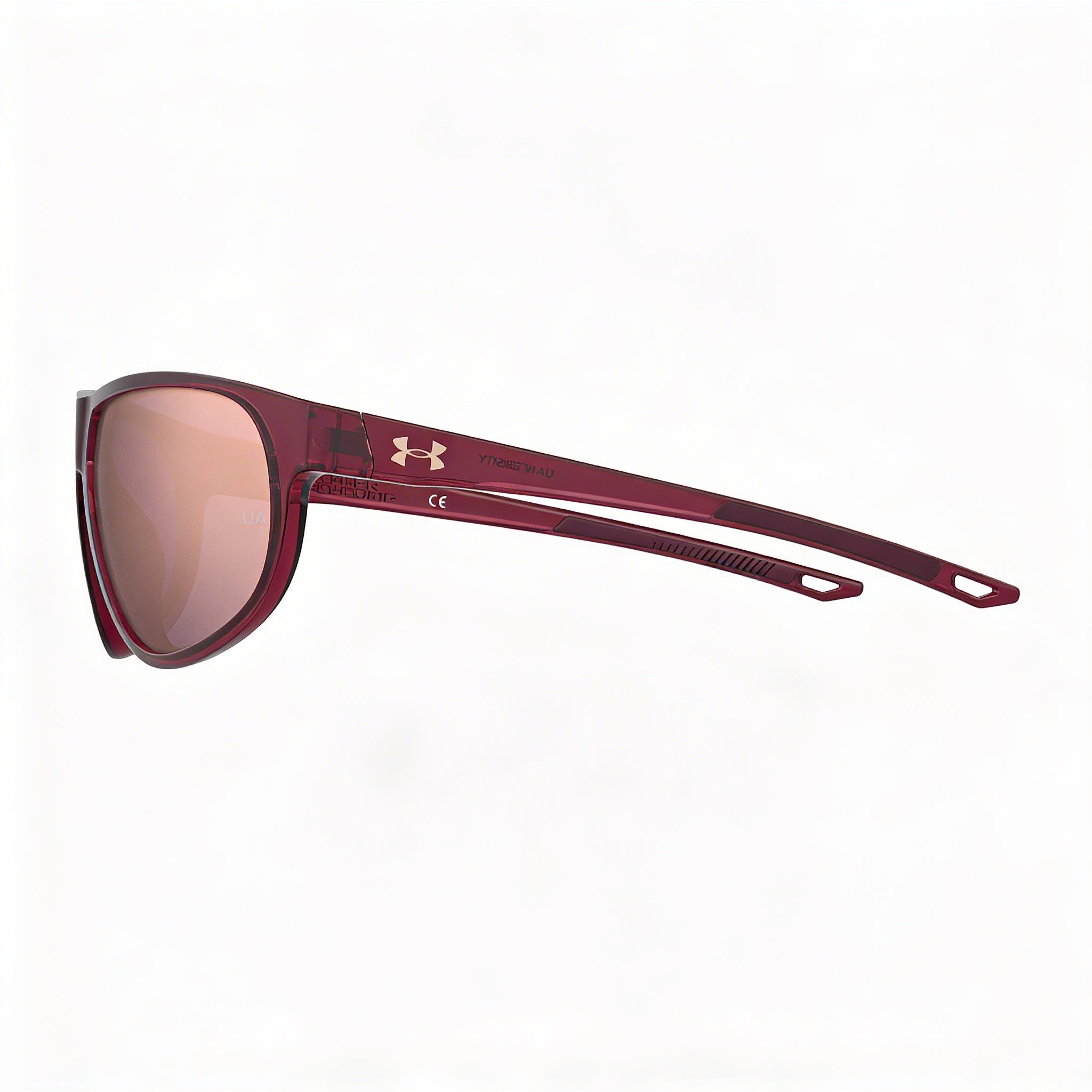 Under Armour Ua Intensity Women's Red Crystal TR90 UV Protected Rose Gold Mirrored Sunglasses 59mm, Photo 3