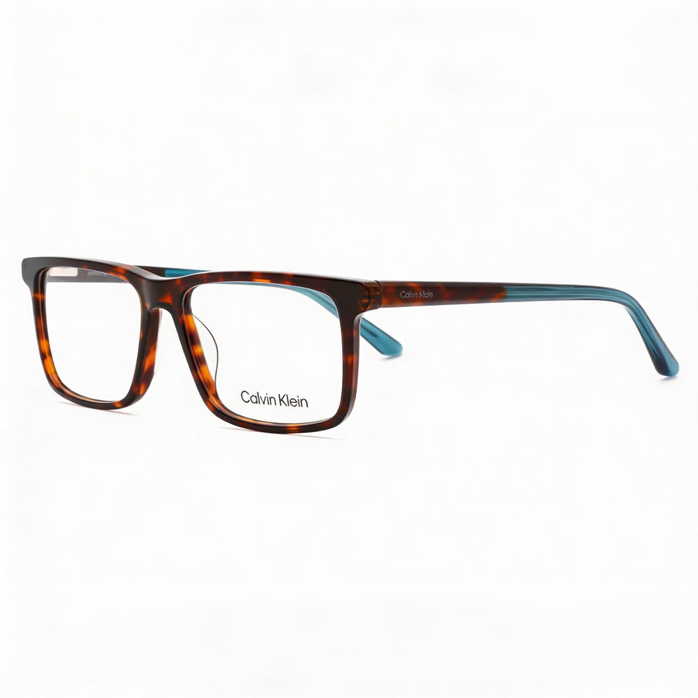 Gafas unisex Calvin Klein CK22544 con lentes, montura metálica, color carey, talla 55 mm