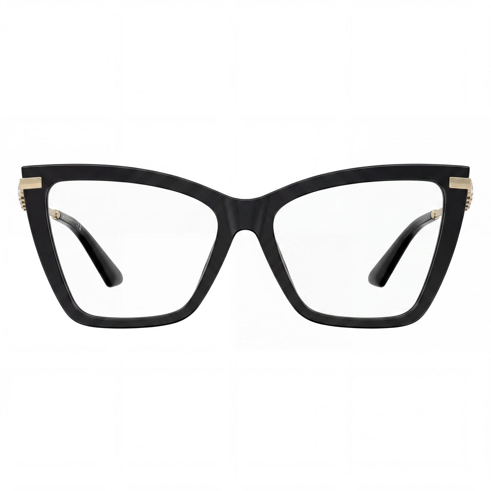 JIMMY CHOO Jc 3020 B Black Tortoise Frame Eyeglasses for Women with Clear Lenses 55mm