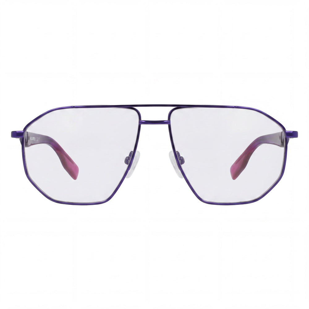 Montura de gafas ópticas para hombre KARL LAGERFELD KL353, diseño de metal azul oscuro, con un ancho de lente de 56 mm