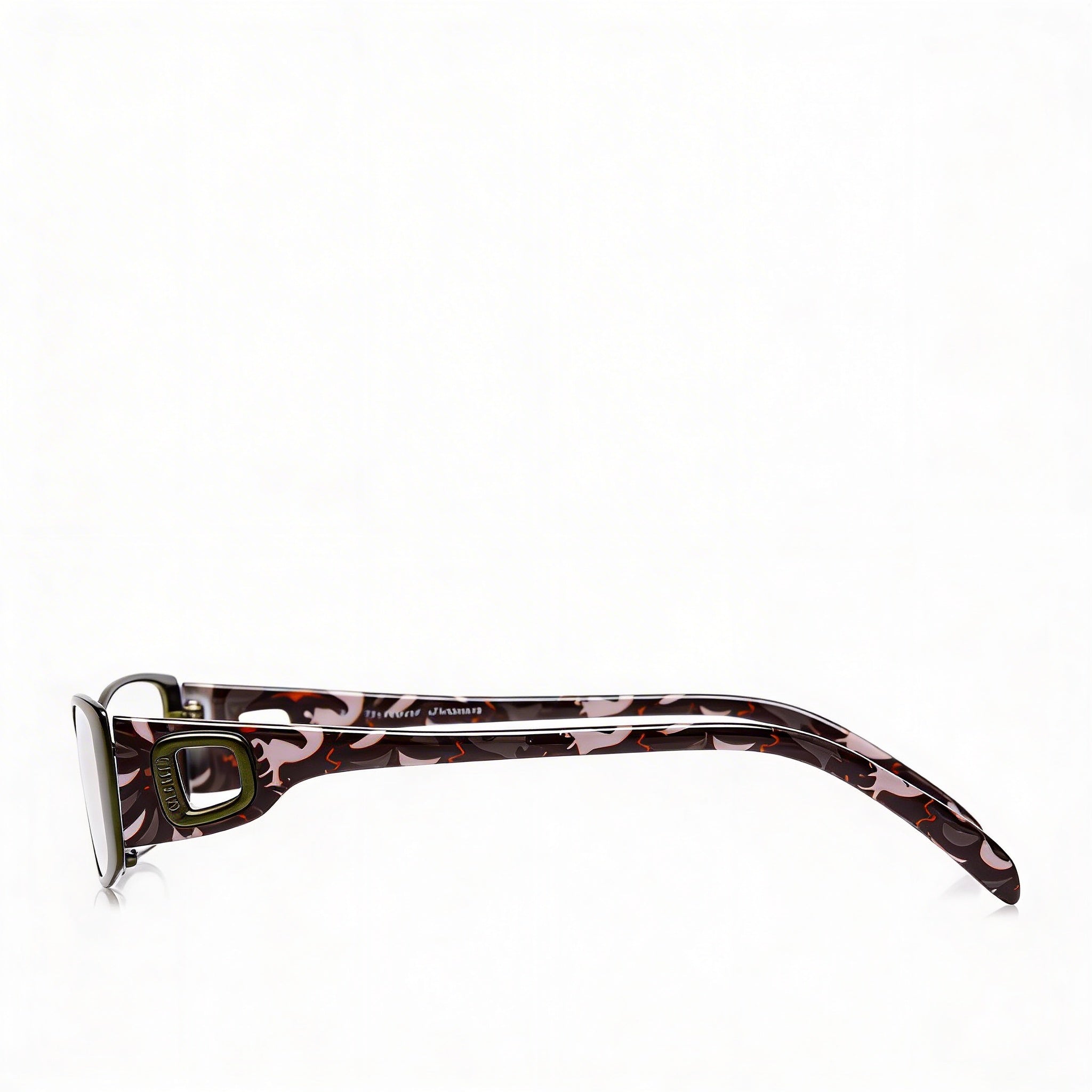 Gafas de sol Emilio Pucci EP 2140 para mujer con montura de plástico y metal verde y lentes transparentes de demostración, talla 50-16-140, Photo 3