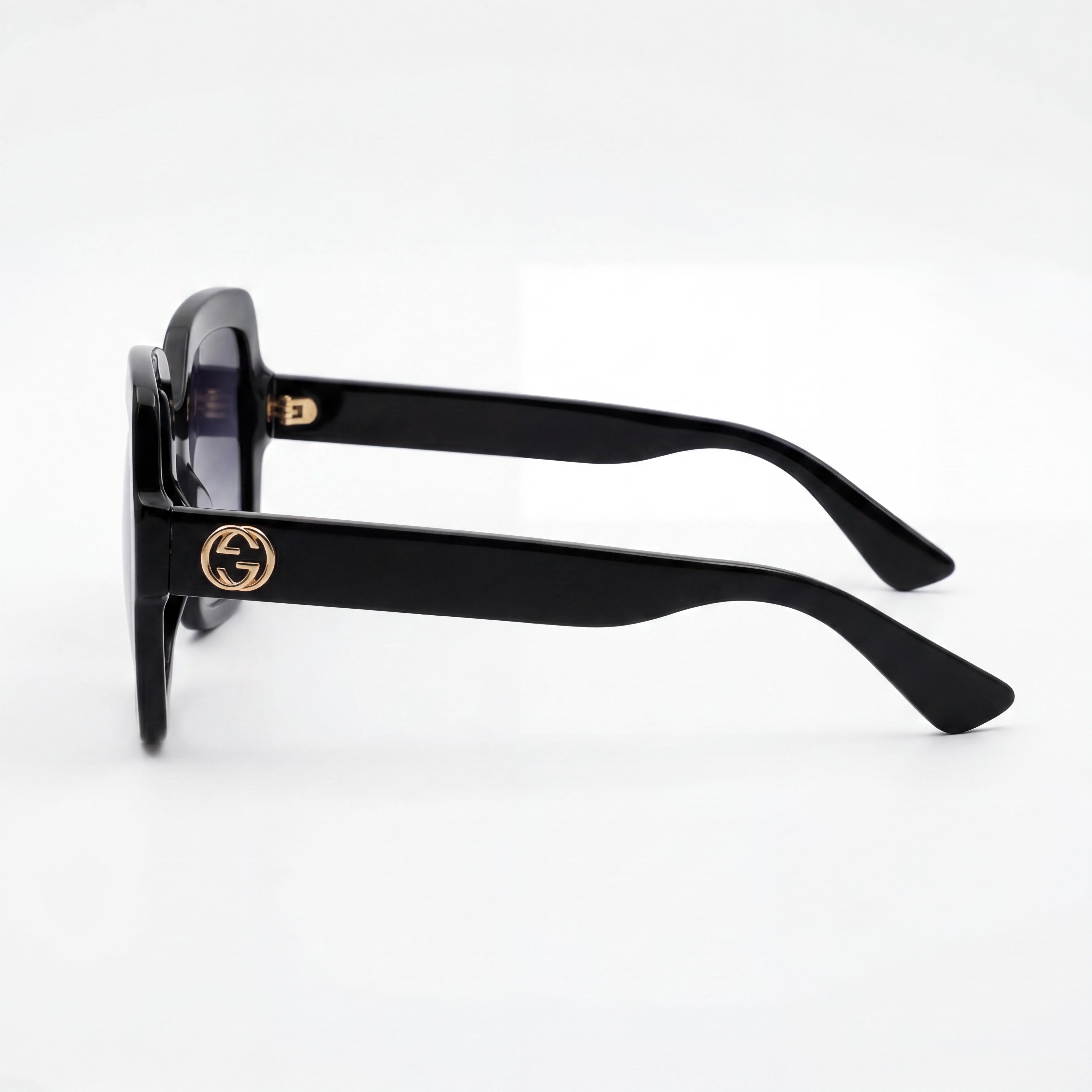 Gucci Gg0036sn-001 Gafas de sol para mujer con armazón de plástico negro, lentes grises degradadas y protección UV, 54 mm, Photo 3