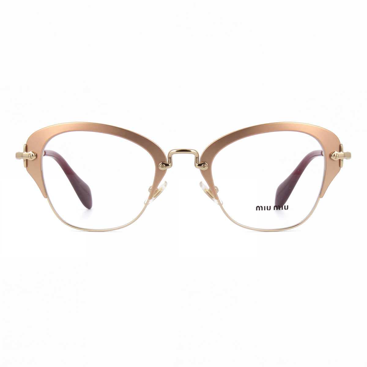 Miu Miu MU53OV Women's Matte Rose Composite Optical Frames with non- Demo Plastic Lenses 50mm, Photo 2