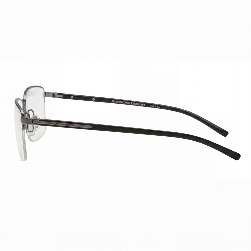 Gafas Porsche Design P8399 para hombre, marco de metal pavonado, policarbonato transparente, no polarizadas, 59 mm