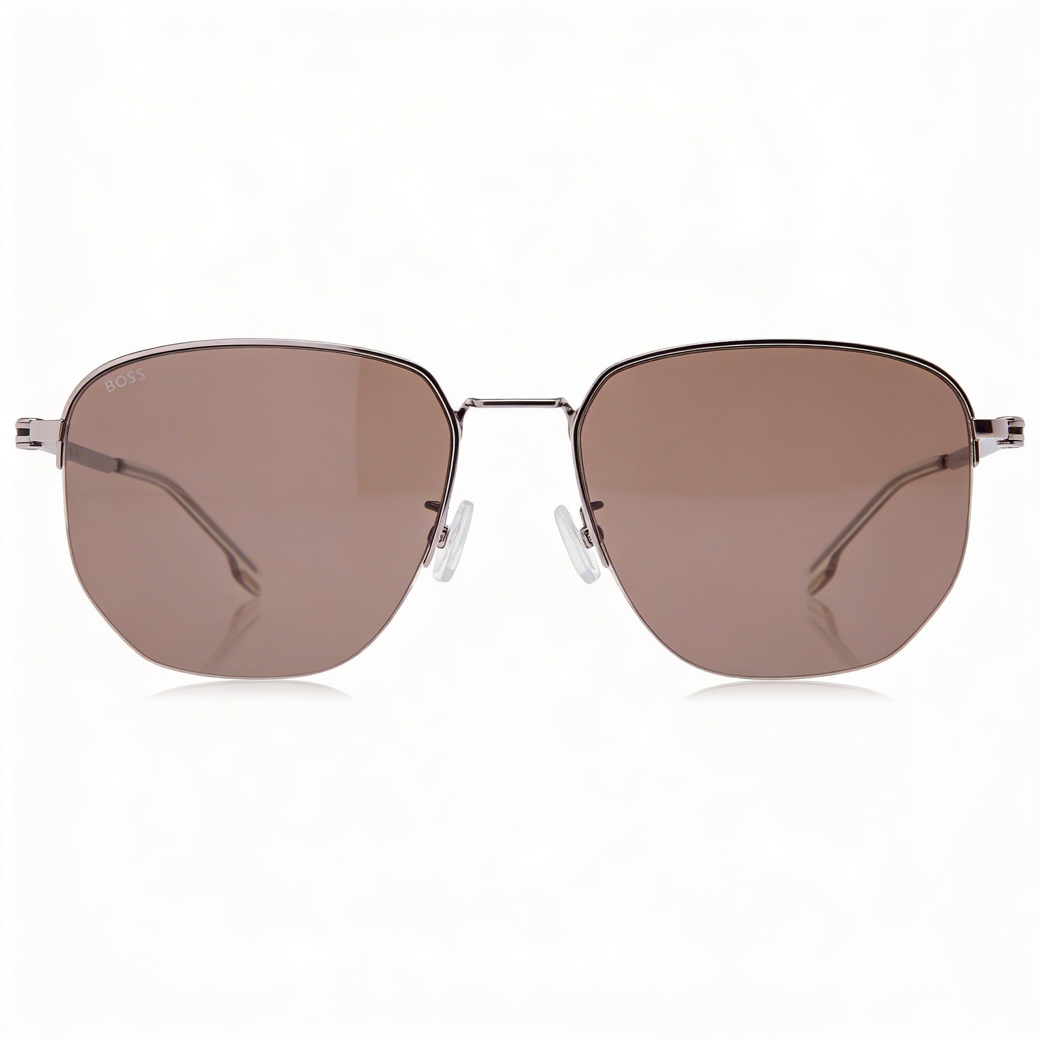 Hugo Boss Modern Style Unisex Ruthenium Stainless Steel Frame UV Protection Sunglasses 57mm, Photo 2