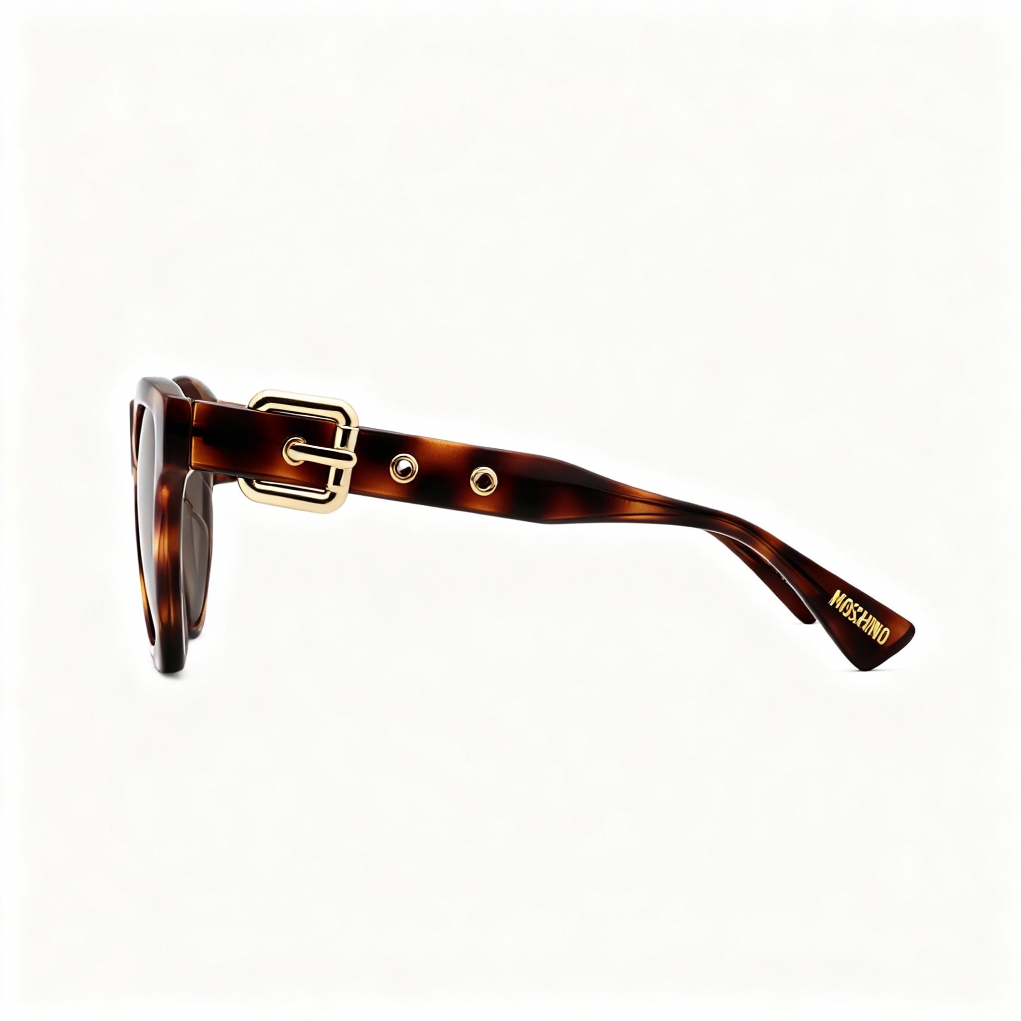 Gafas de sol Moschino Vintage para mujer, color marrón habano oscuro, montura de plástico, lentes marrones, 100 % UV, no polarizadas, 54-16-140, Photo 2