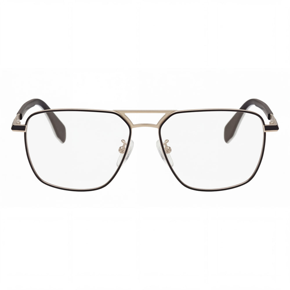 Adidas Originals Or5069 Men’s Lightweight Pale Gold Metal Frame Eyeglasses with Clear Polycarbonate Lenses 56mm